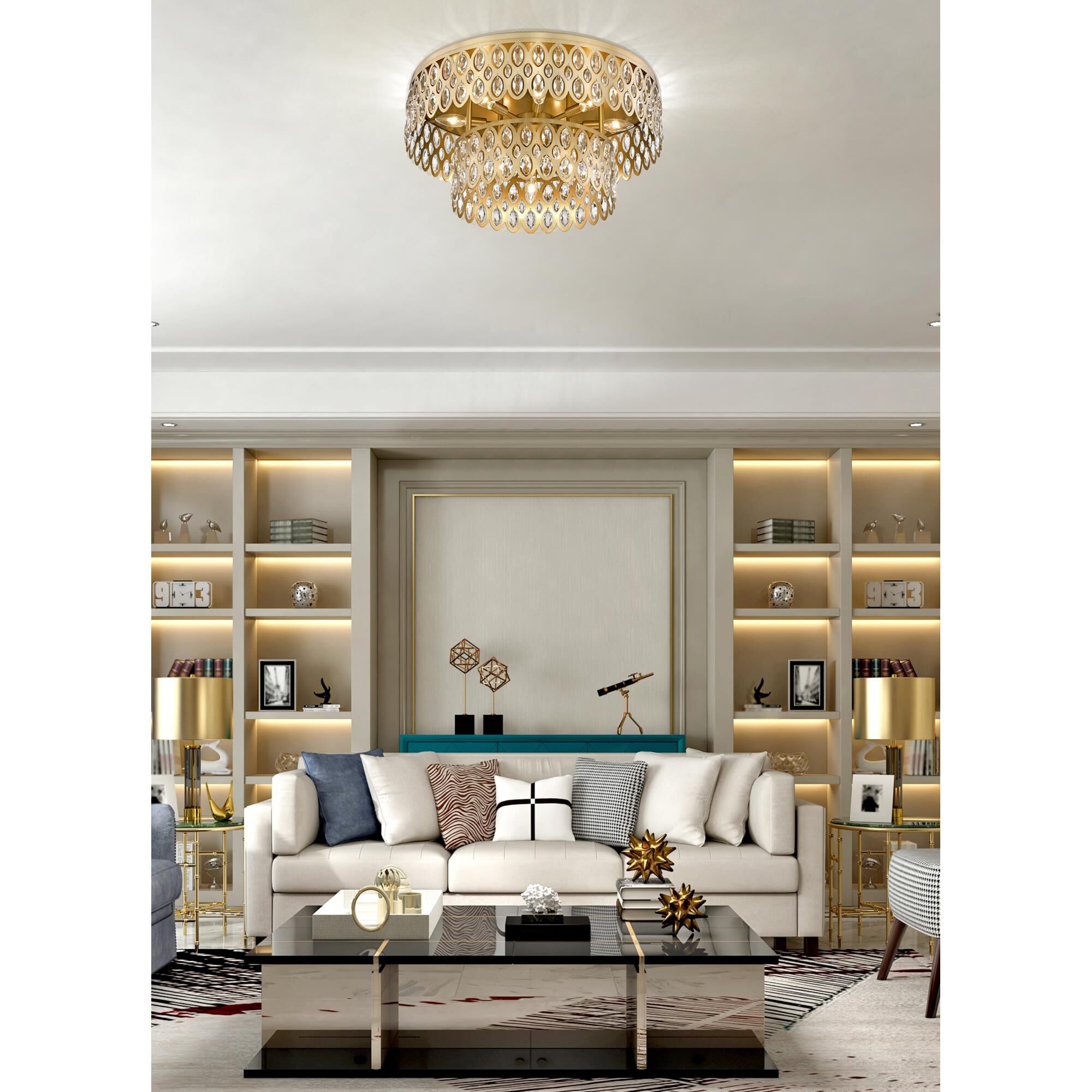 Dealey 24 Inch 12 Light Flush Mount by Z-Lite