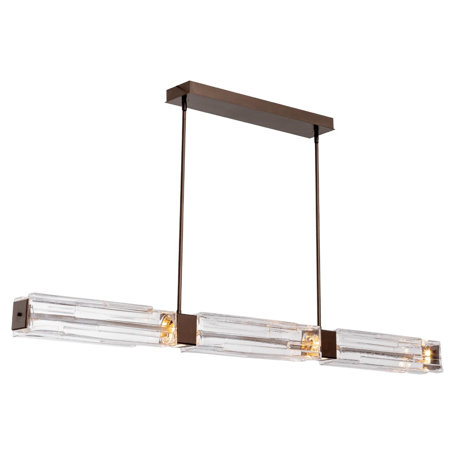 Levi Wilson Ledgestone 67 Inch 16 Light LED Linear Suspension Light by Hammerton Studio