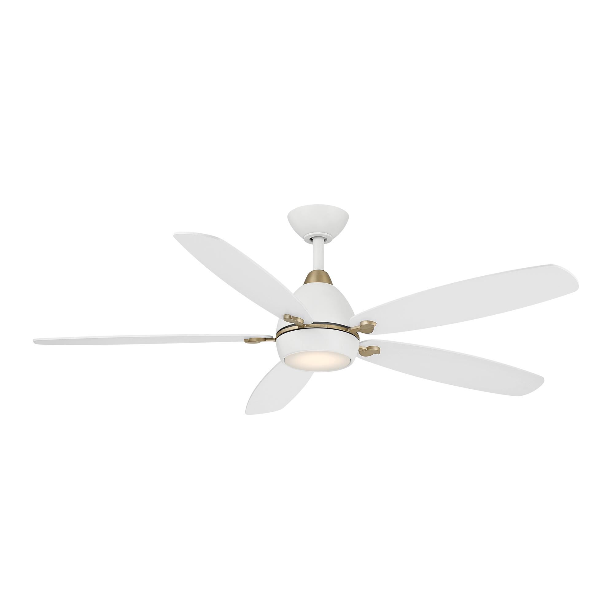 Shown in Alabaster White and Brushed Bronze finish and Matte Lens glass