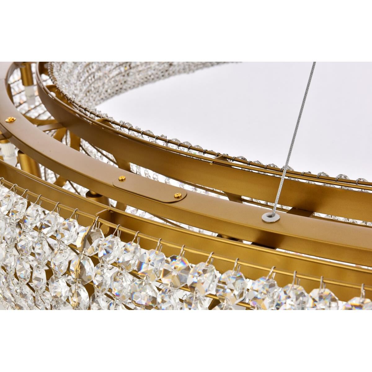 Shown in Gold finish and Royal Cut Clear crystal