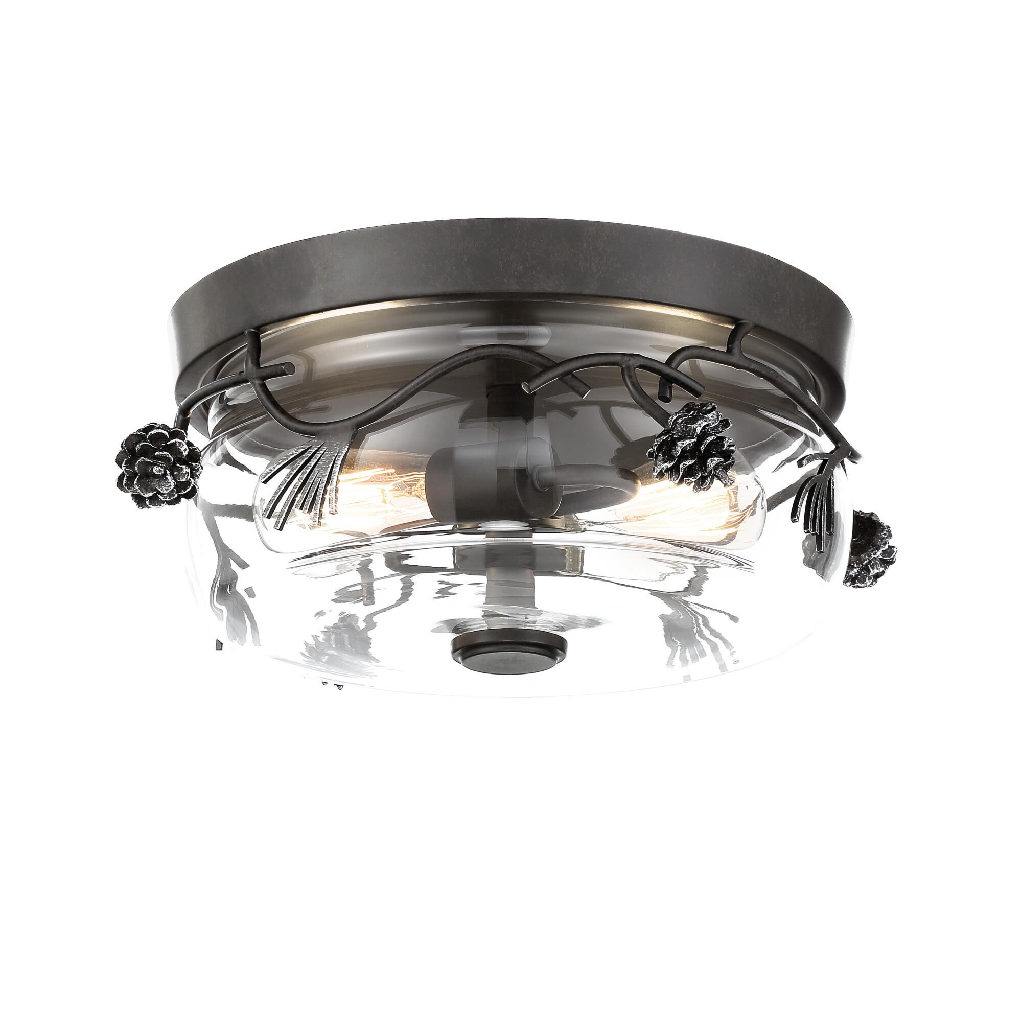 Shown in Weathered Spruce with Silver Highlights finish and Clear glass