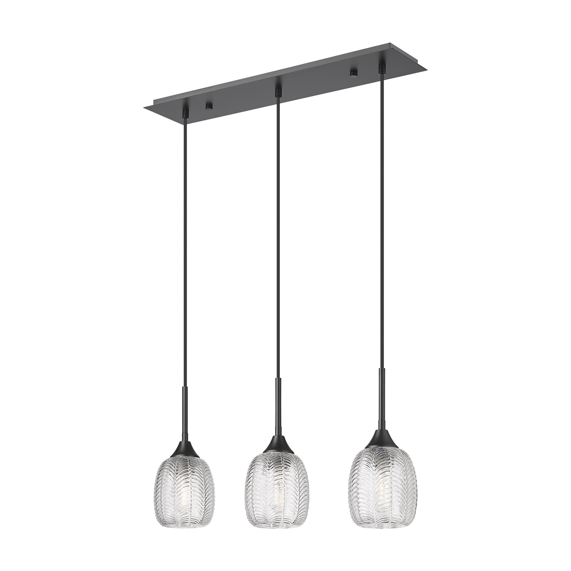 Shown in Matte Black finish and Clear shade