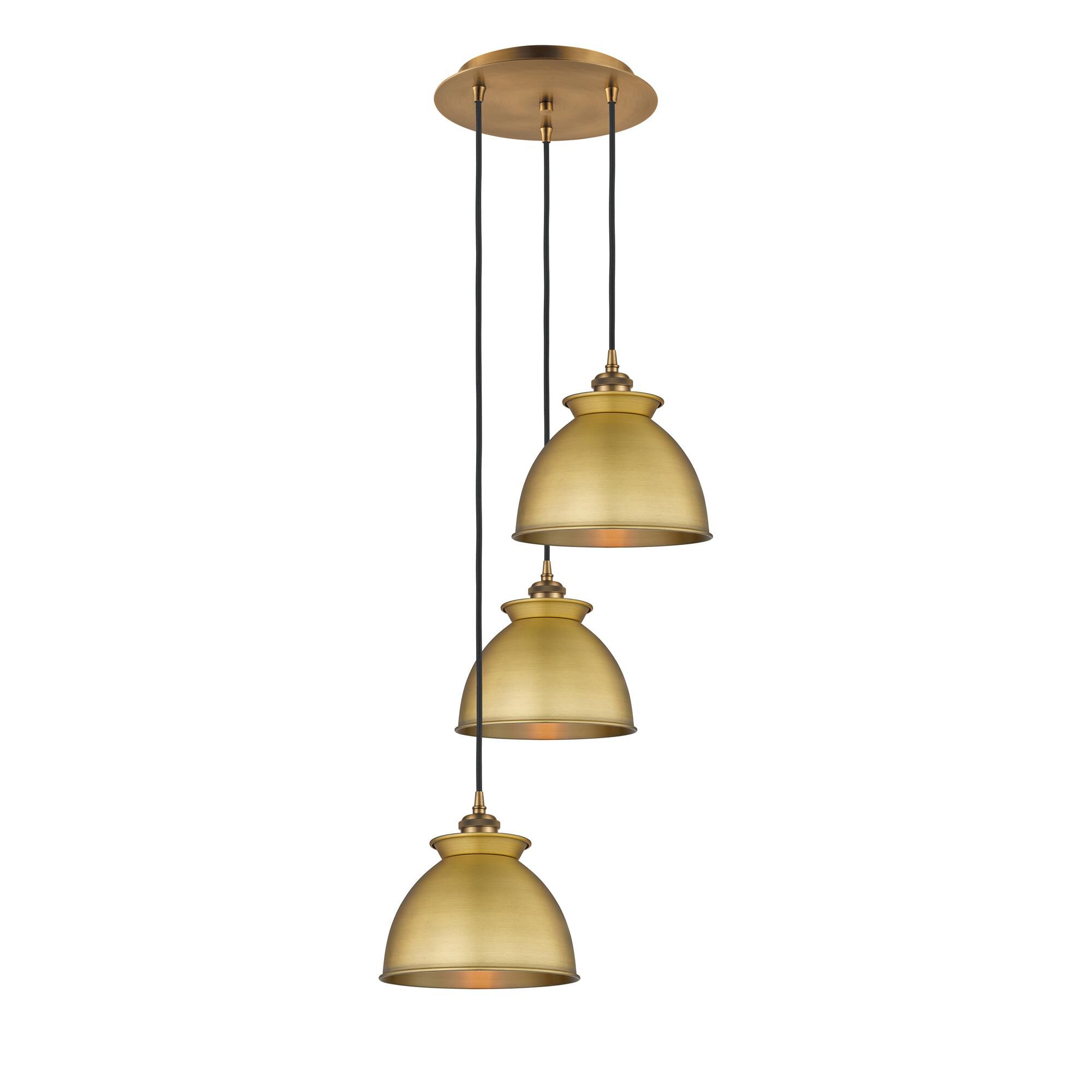 Shown in Brushed Brass finish and Brushed Brass shade