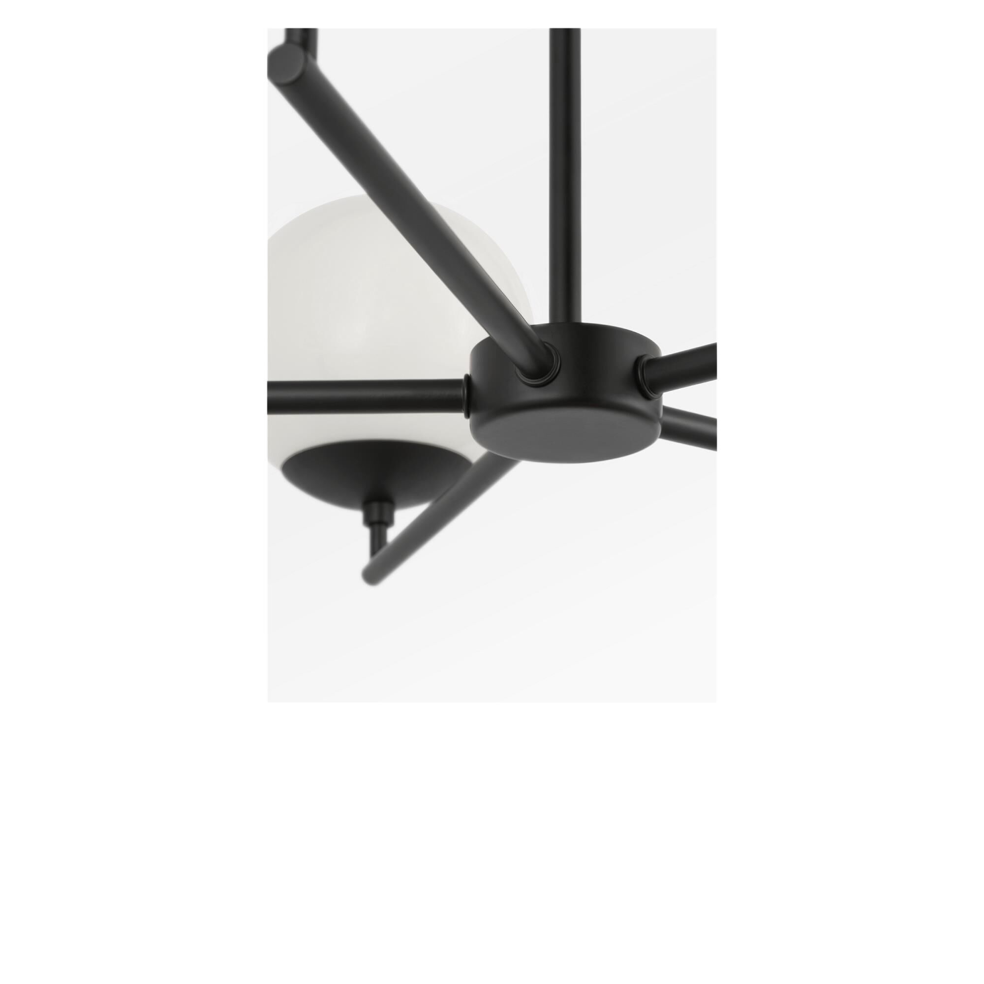 Shown in Midnight Black finish and Clear White glass