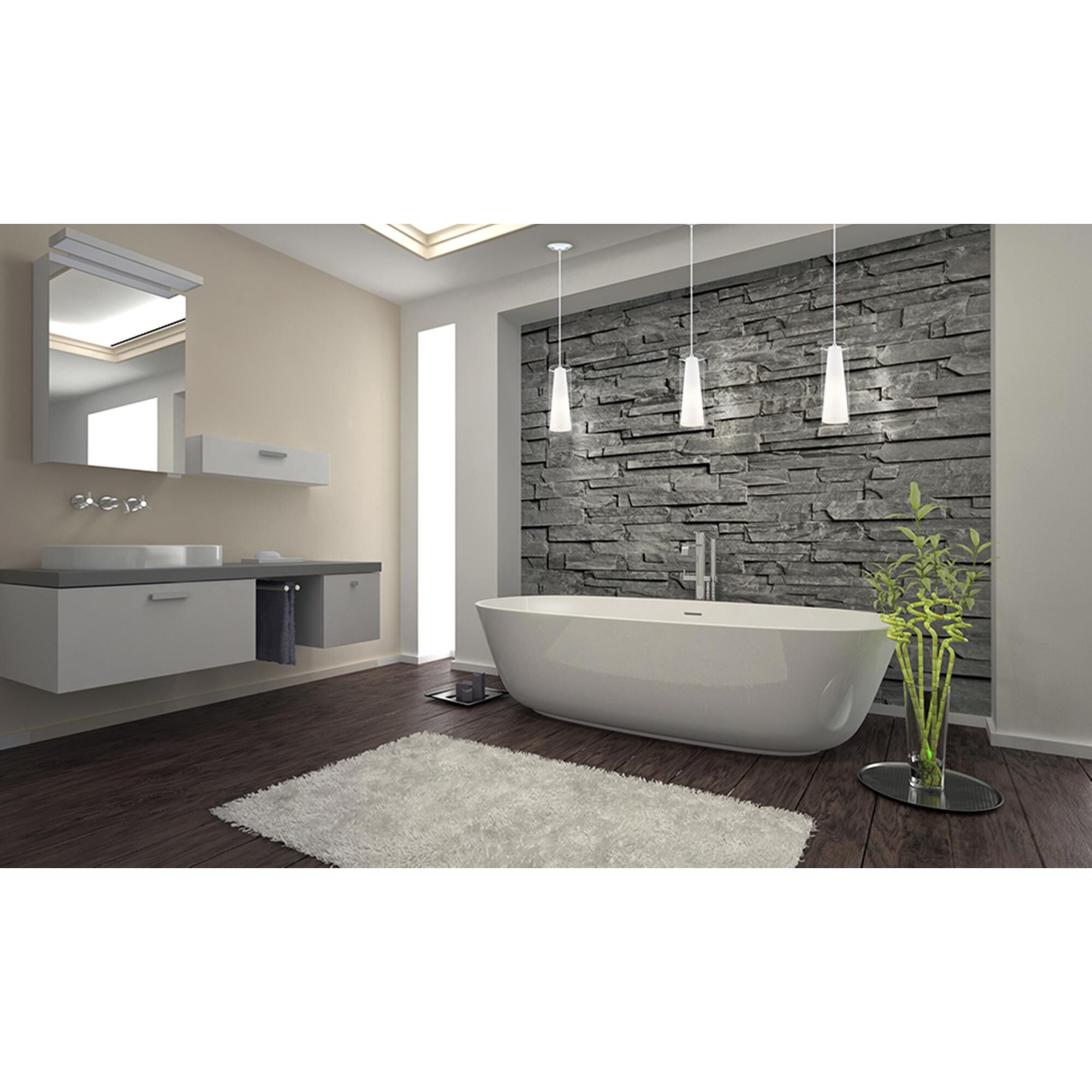 Shown in Chrome finish and Clear, White shade