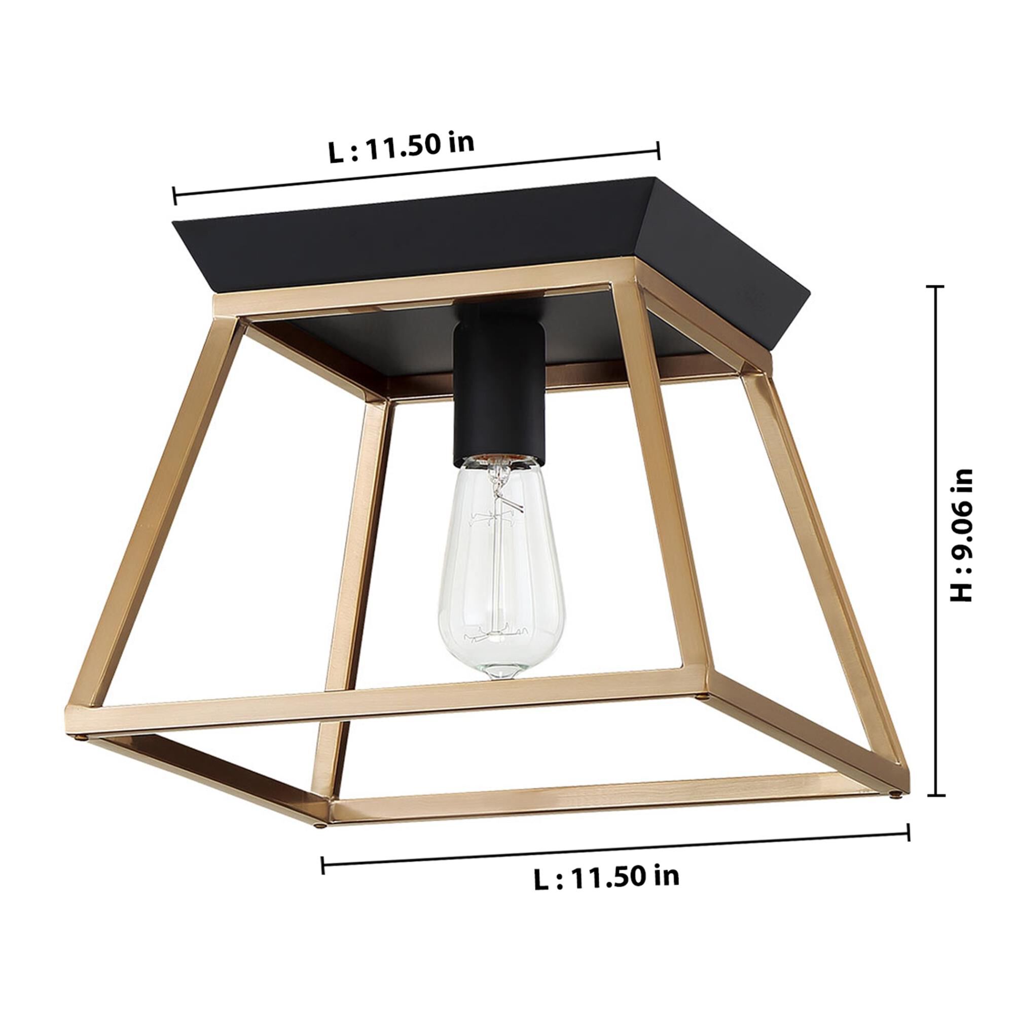 Eglo Paulino 11 Inch 1 Light Semi Flush Mount by Eglo Lighting