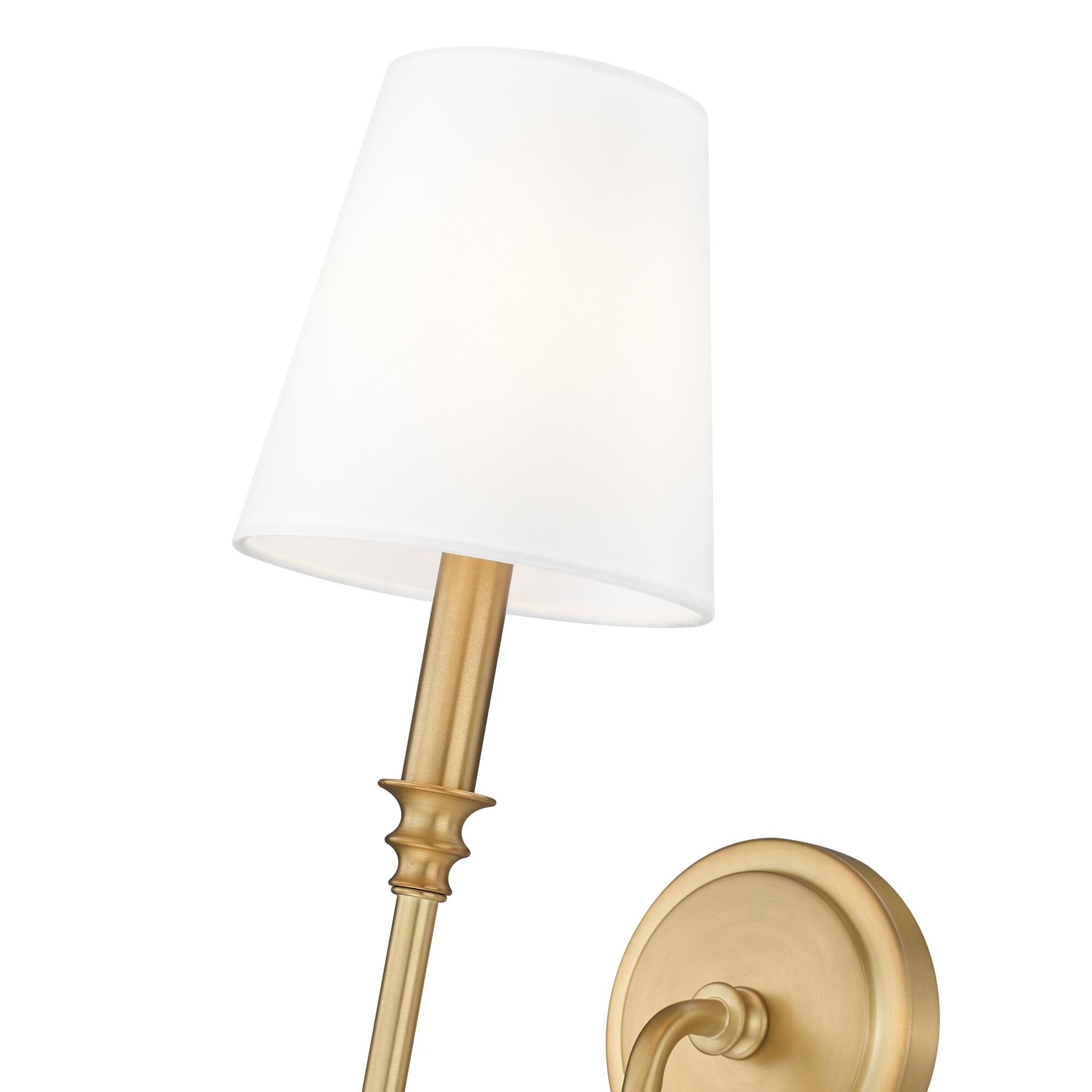 Shown in Rubbed Brass finish and White glass