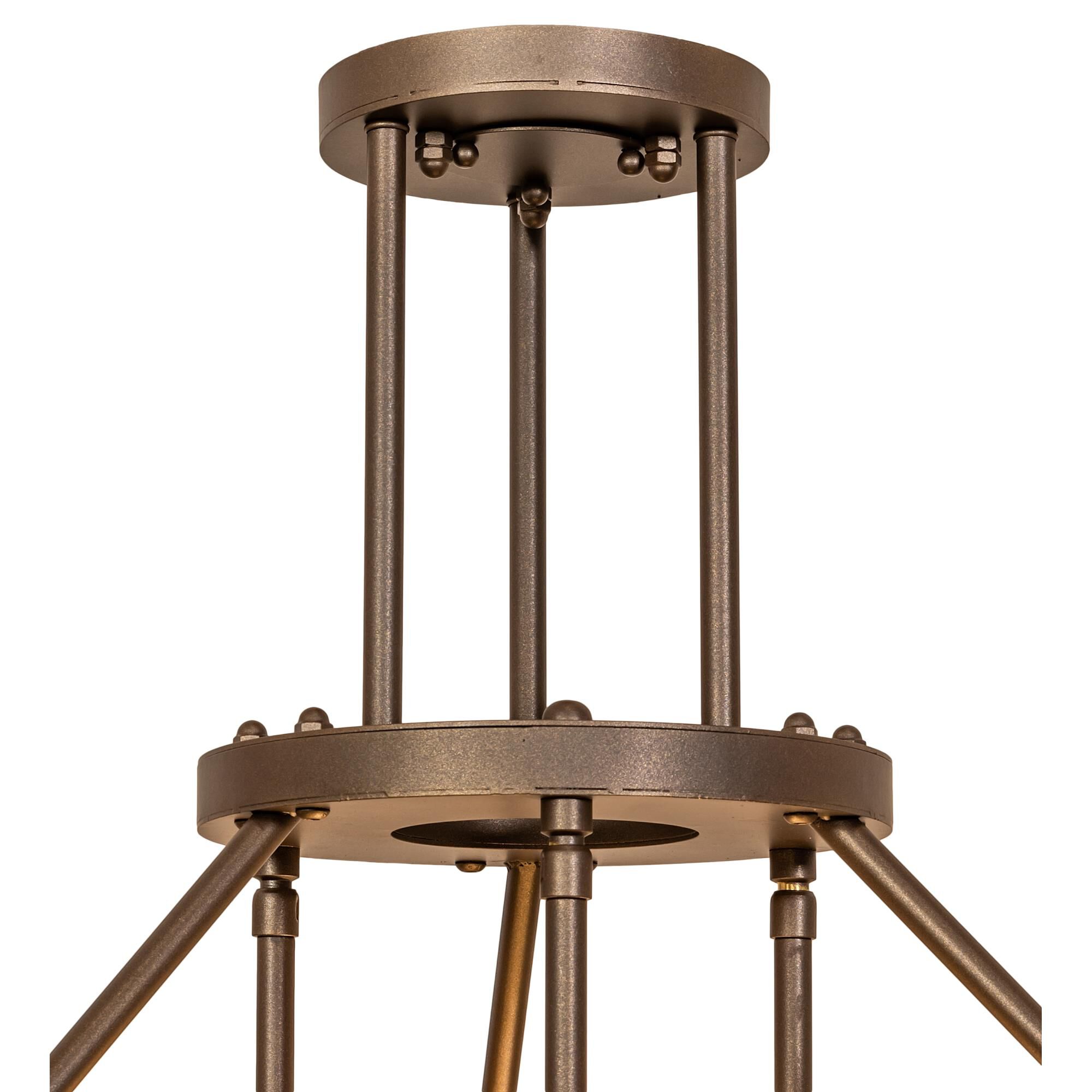 Shown in Bronze Finish finish and Amber /Acrylic;Ivory glass