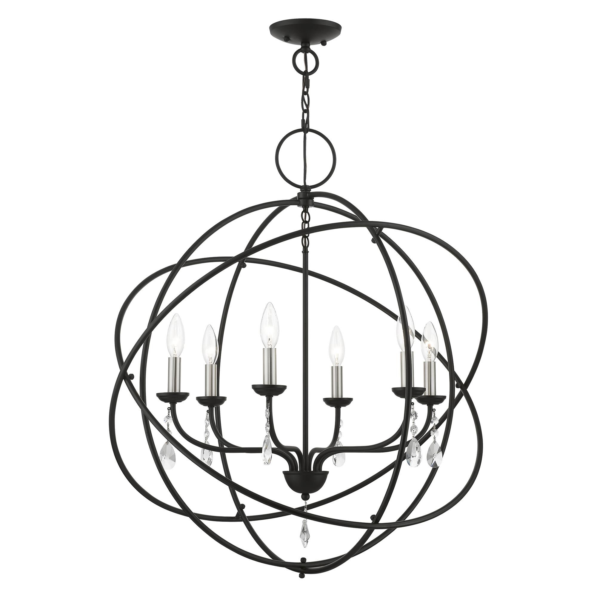 Aria 12 Inch 6 Light Mini Chandelier by Livex Lighting