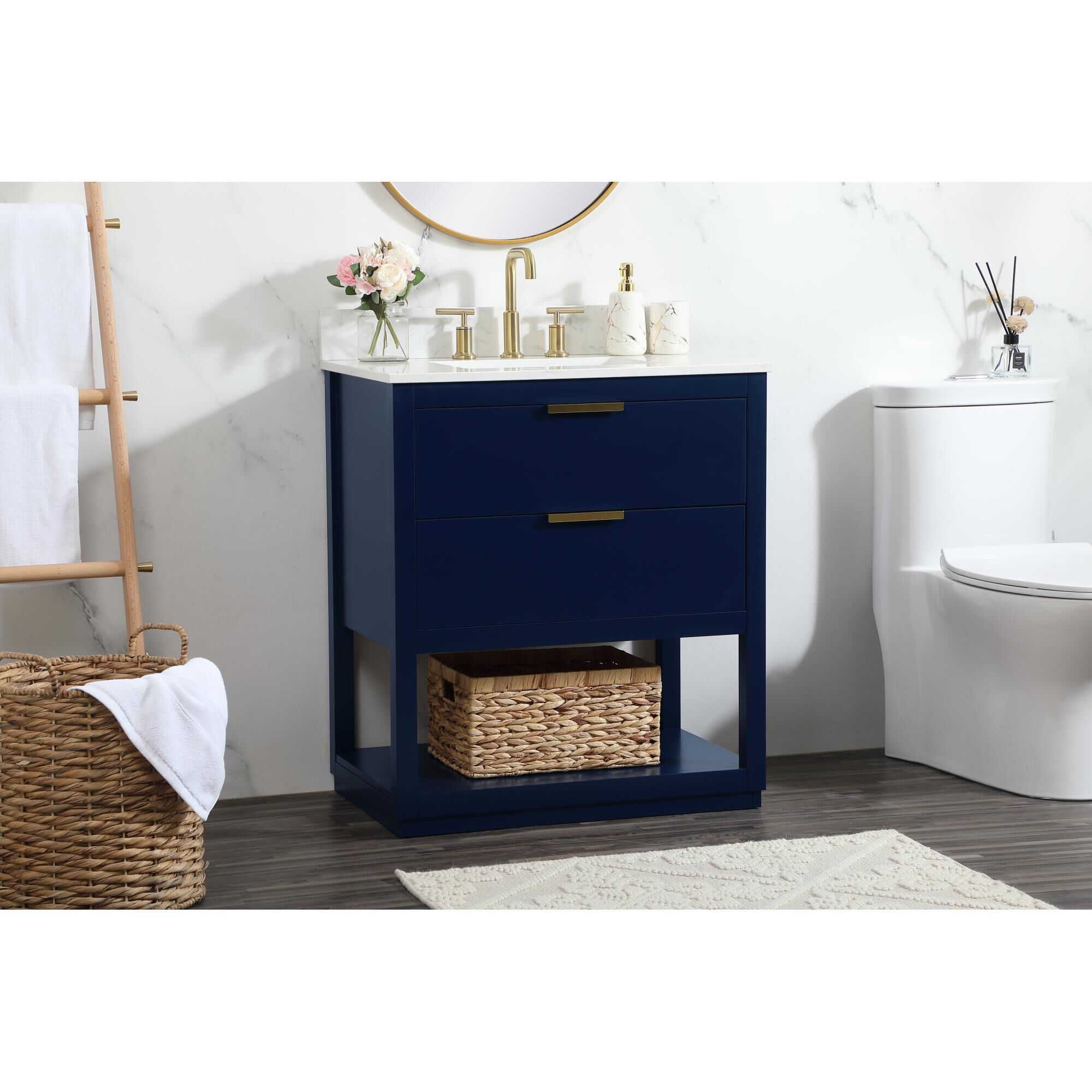 Shown in Blue finish