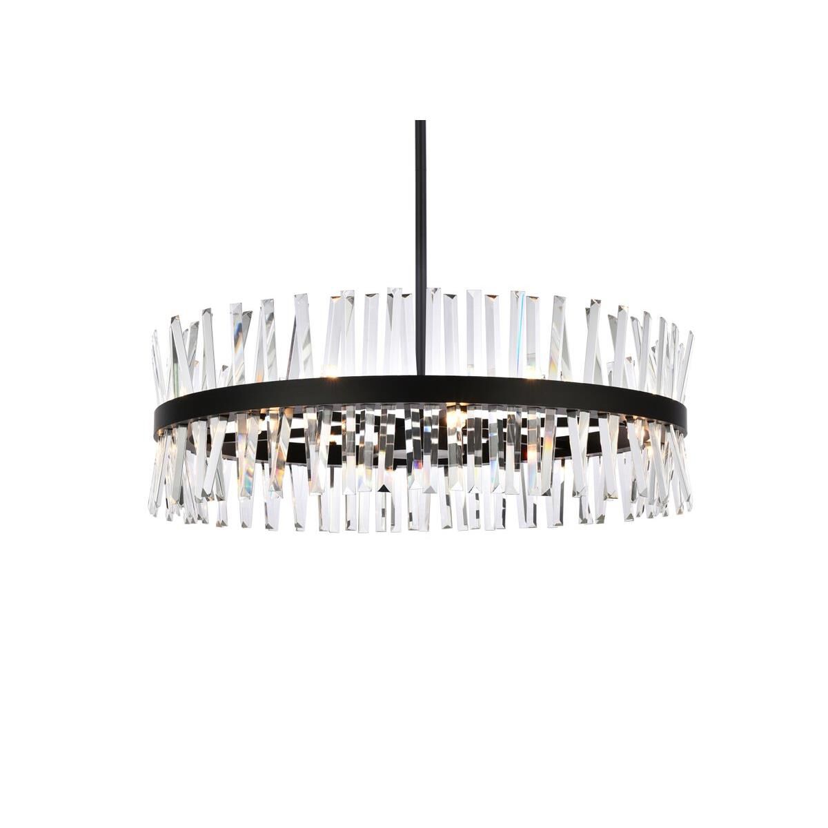 Shown in Black finish and Royal Cut Clear crystal