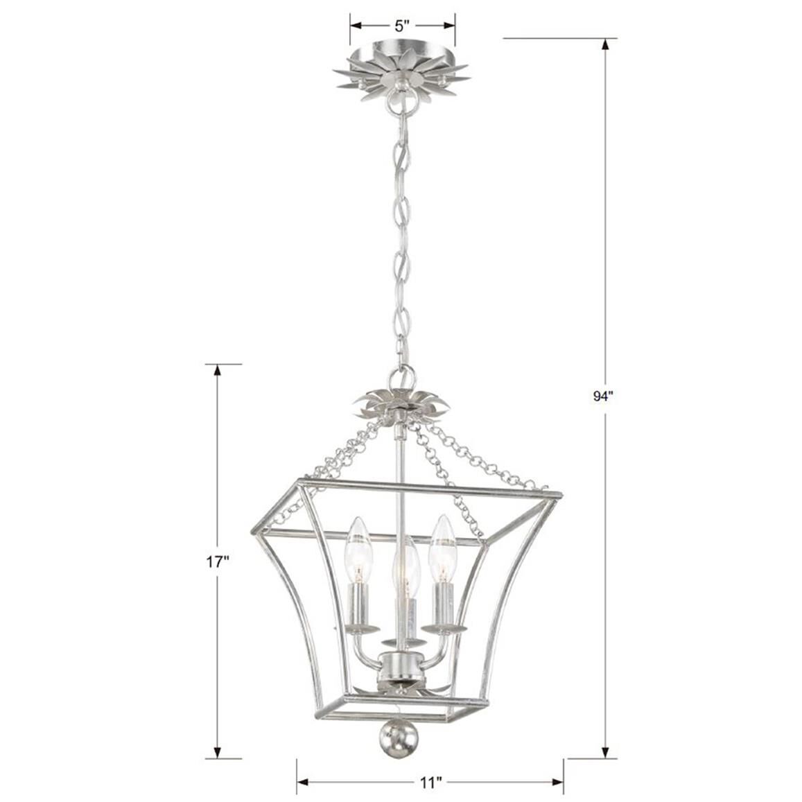 Shown in Antique Silver finish