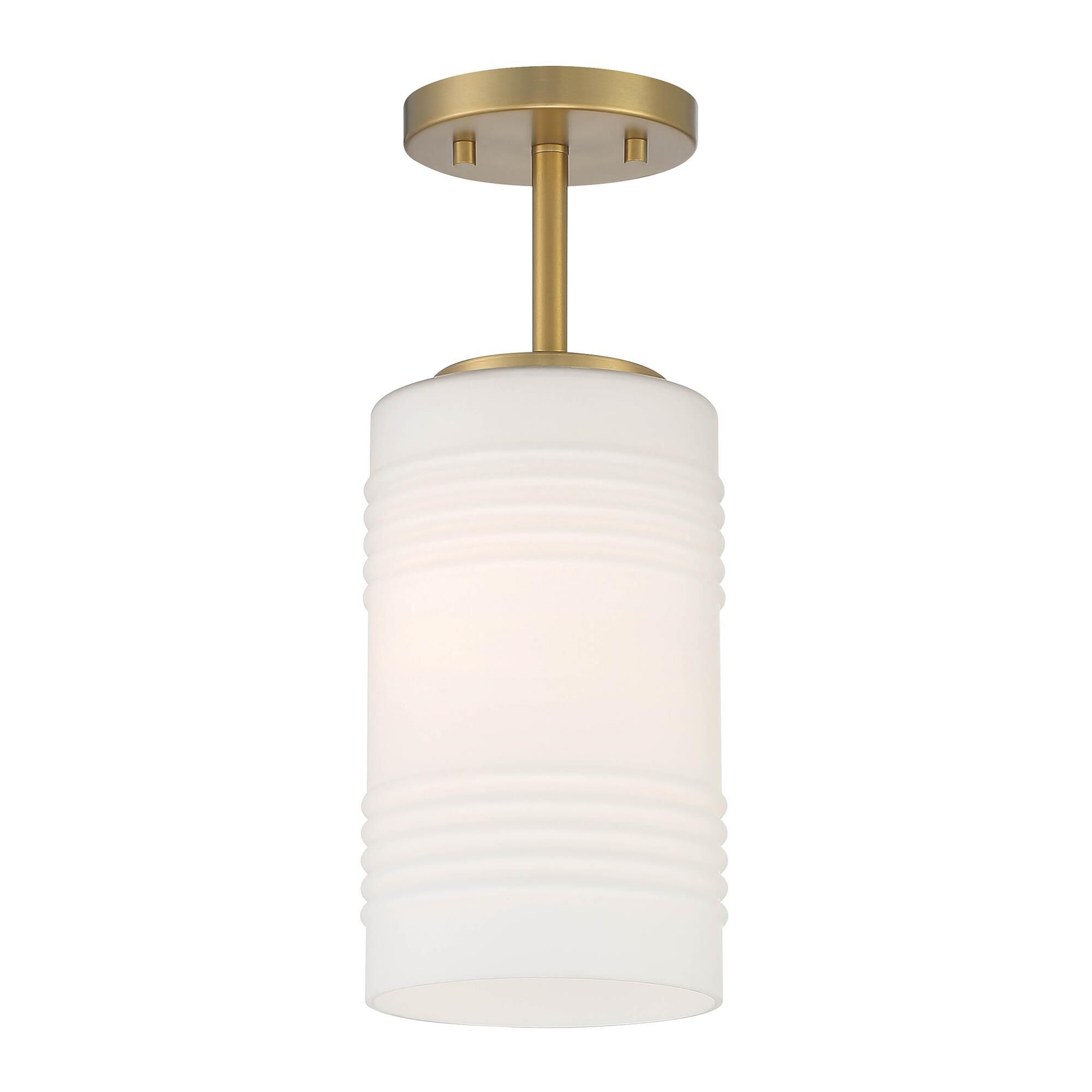 Leavenworth 6 Inch 1 Light Semi Flush Mount by Designers Fountain