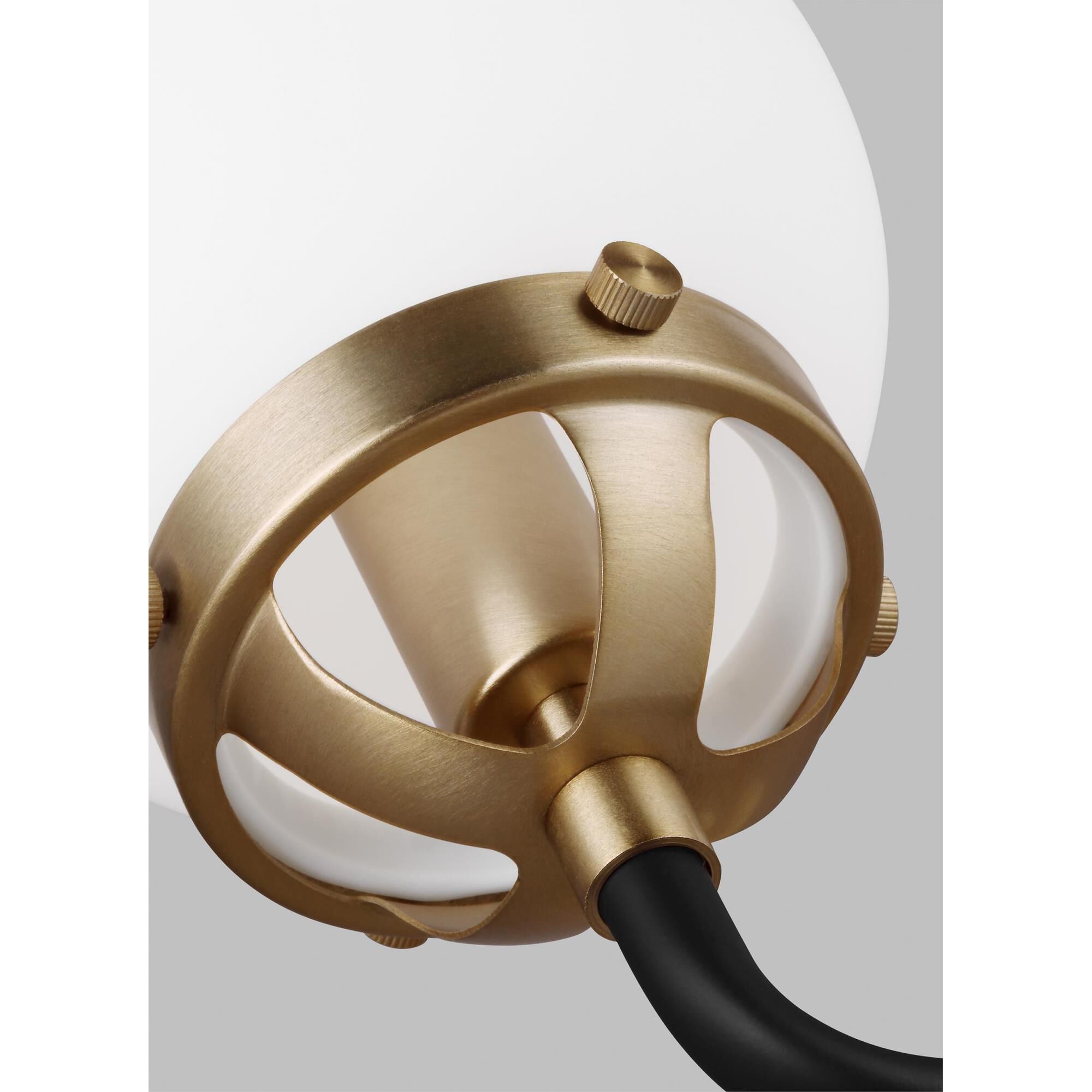 Shown in Satin Bronze finish and Etched / White Inside glass and Etched / White Inside Glass s shade