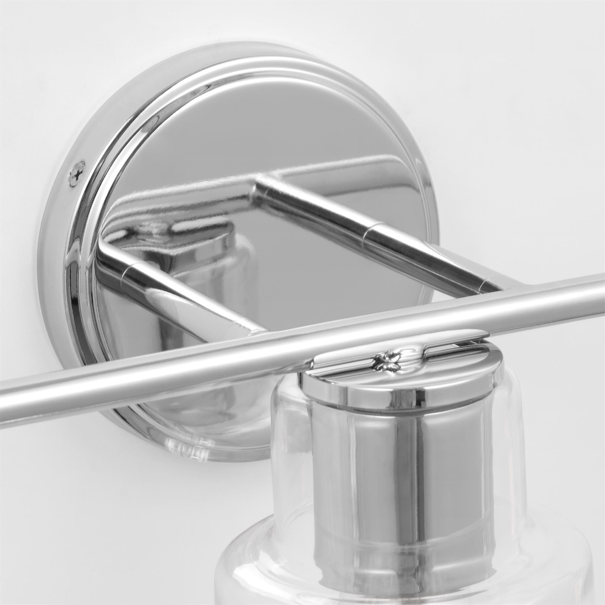 Shown in Chrome finish and Clear Glass s shade