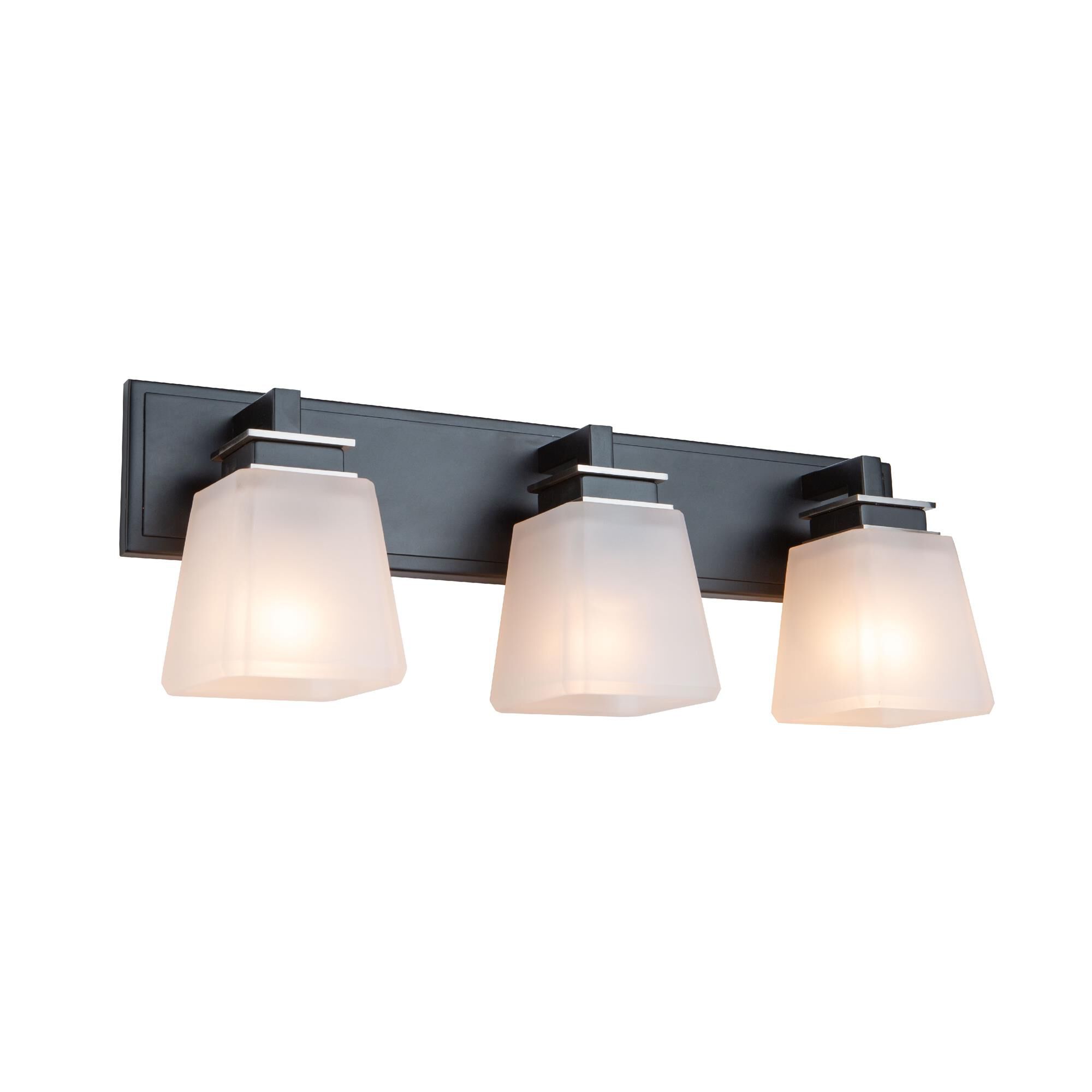 Shown in Black & Brushed Nickel finish and Glass shade