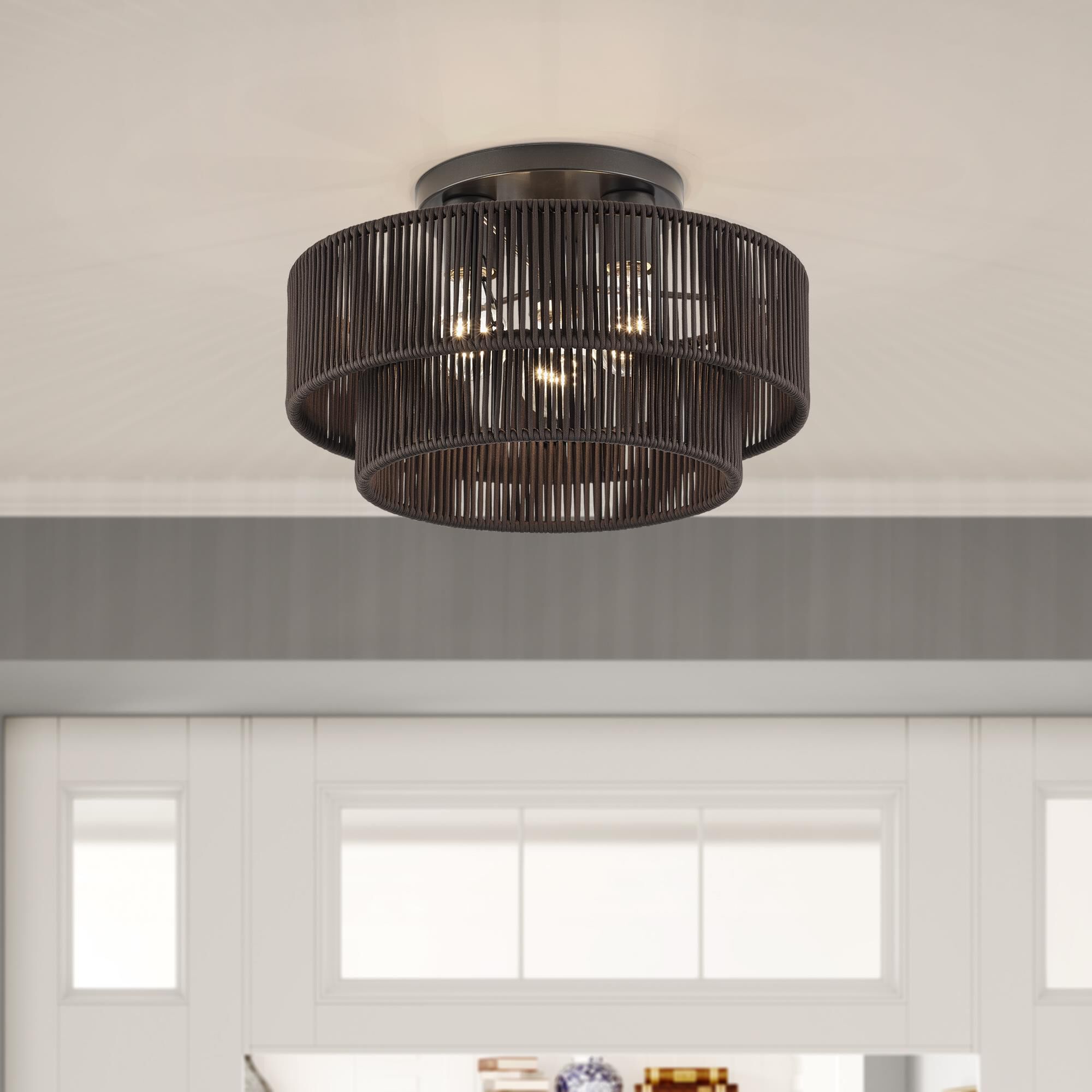 Acordia 15 Inch Semi Flush Mount by Livex Lighting