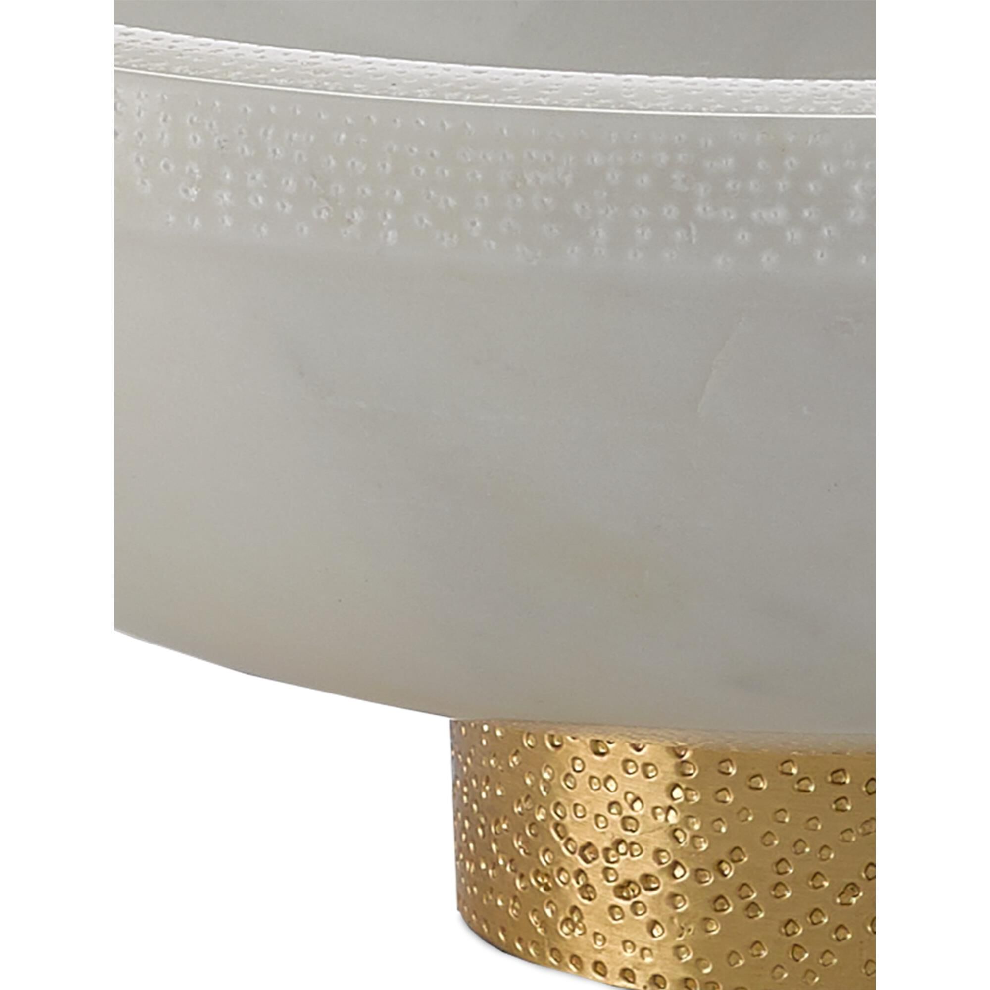 Shown in White/Brass finish