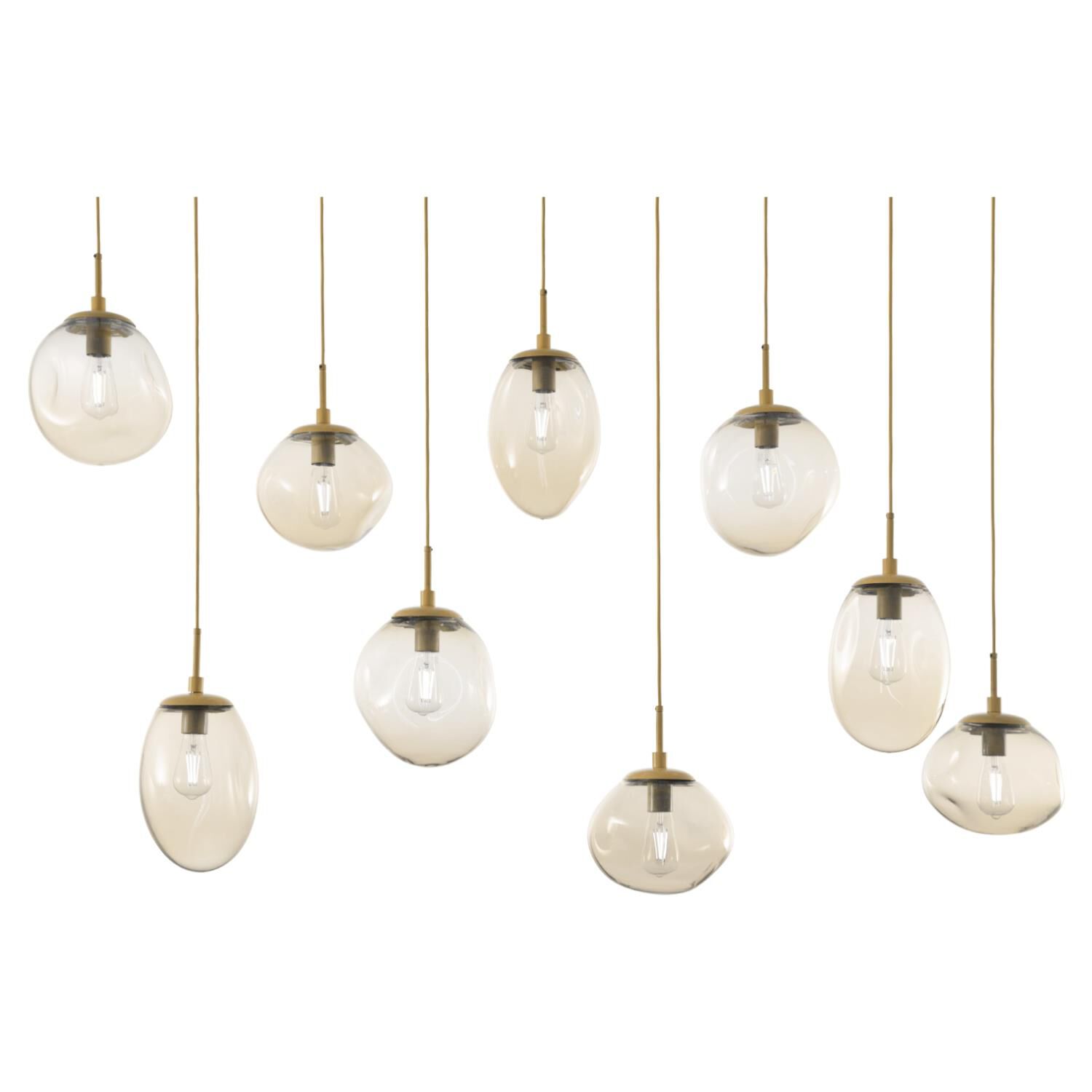 Levi Wilson Nebula 70 Inch 9 Light Linear Suspension Light by Hammerton Studio