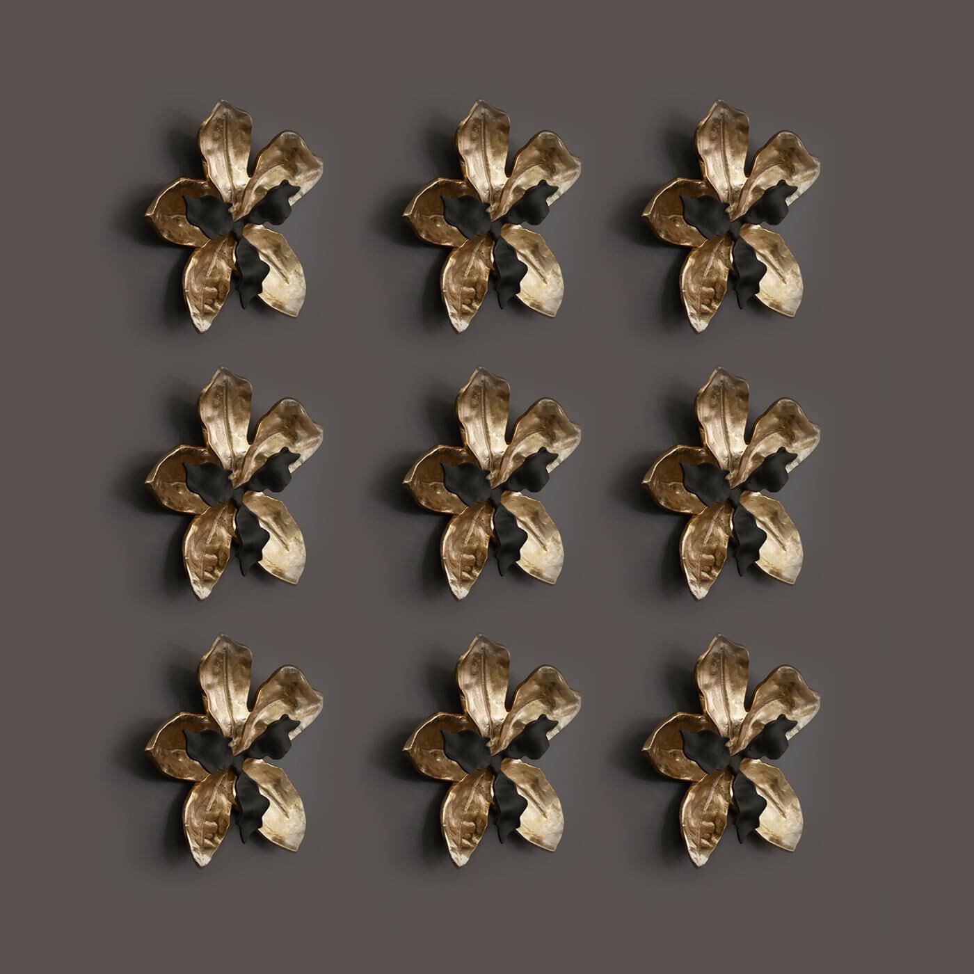 Golden Orchid Sculpture by Howard Elliott Collection