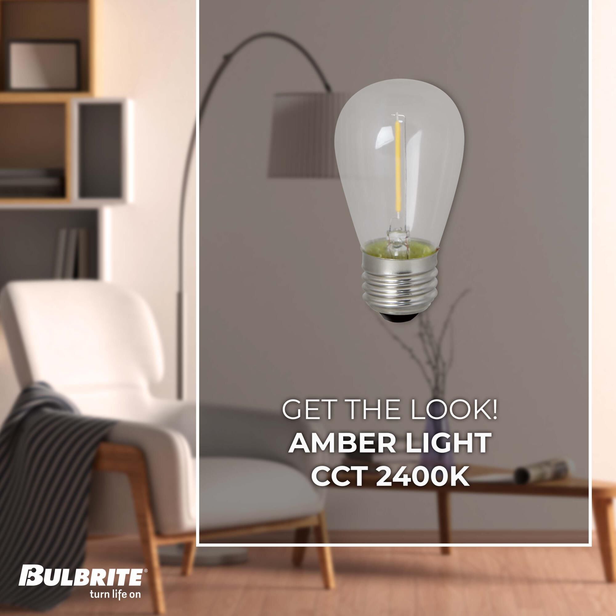 0.70 Watt 2400K S14 LED Light Bulb by Bulbrite