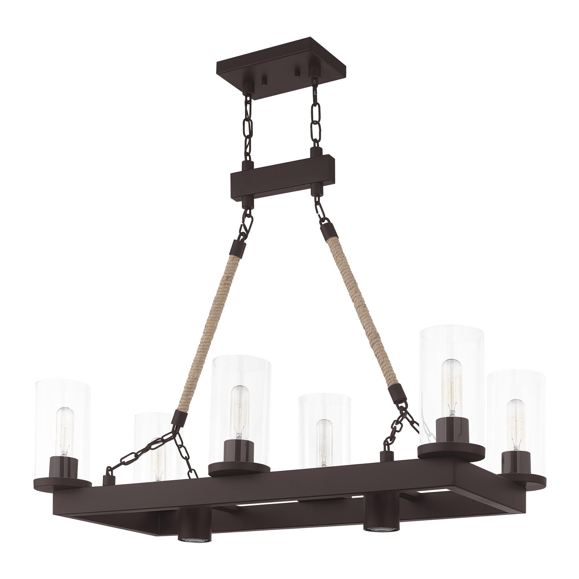 Metuchen 34 Inch 8 Light Linear Suspension Light by Livex Lighting