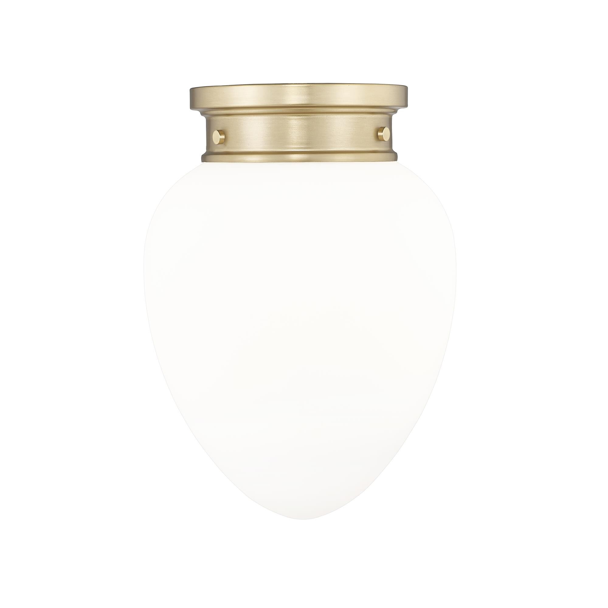 Shown in Modern Gold finish and Etched Opal glass and Etched Opal shade