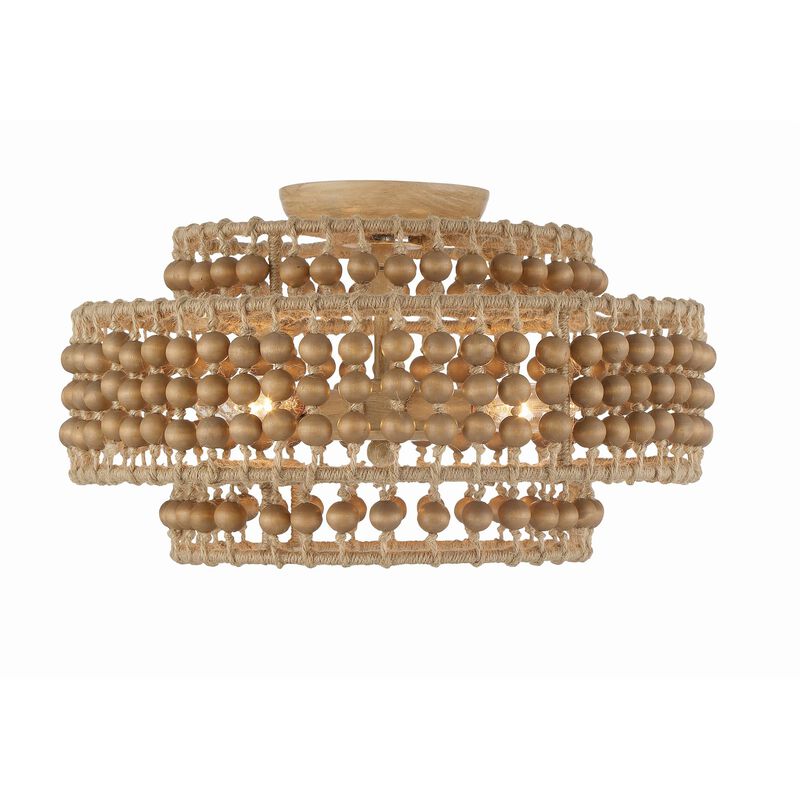 Silas 16 Inch 3 Light Semi Flush Mount by Crystorama