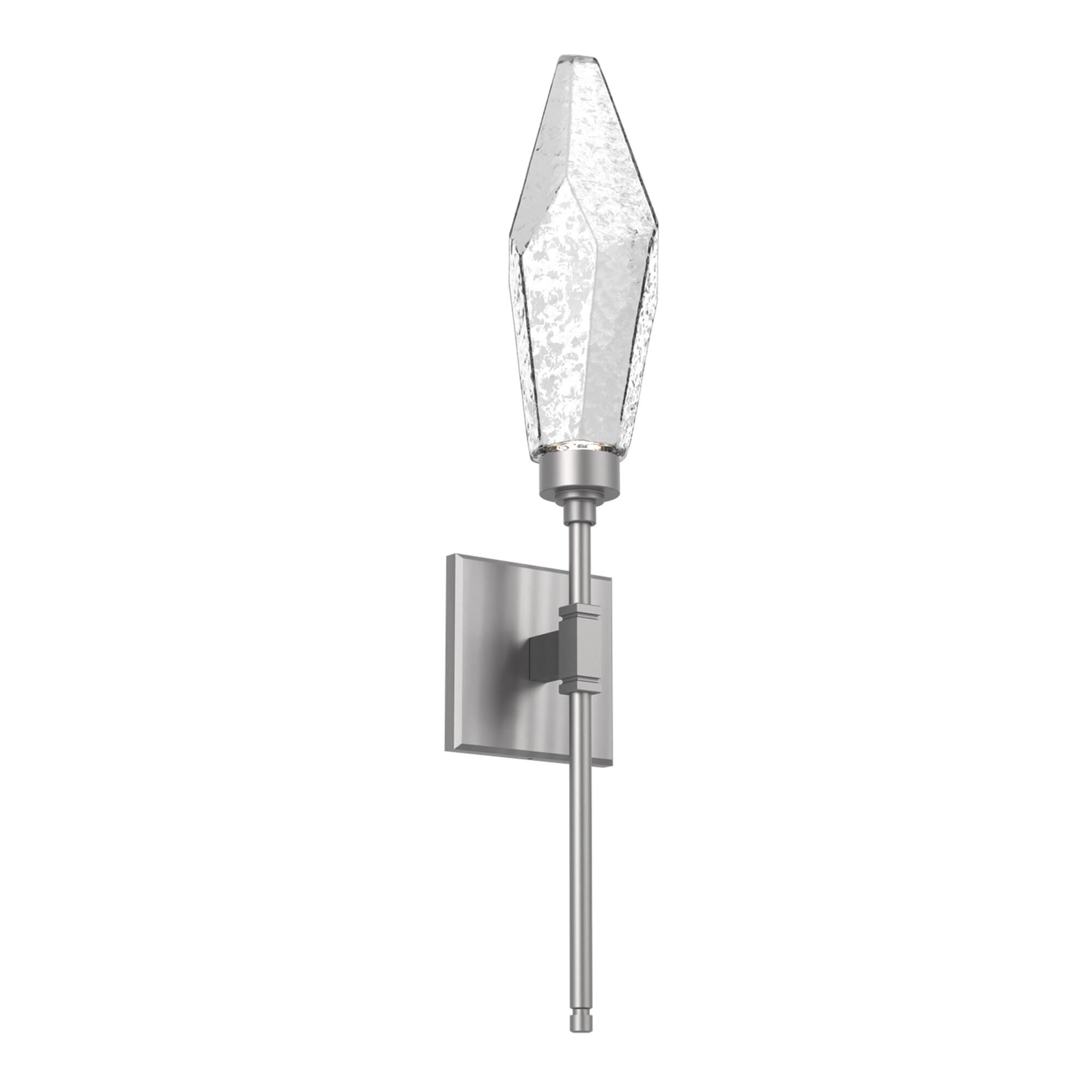 Shown in Classic Silver finish and Chilled Clear glass