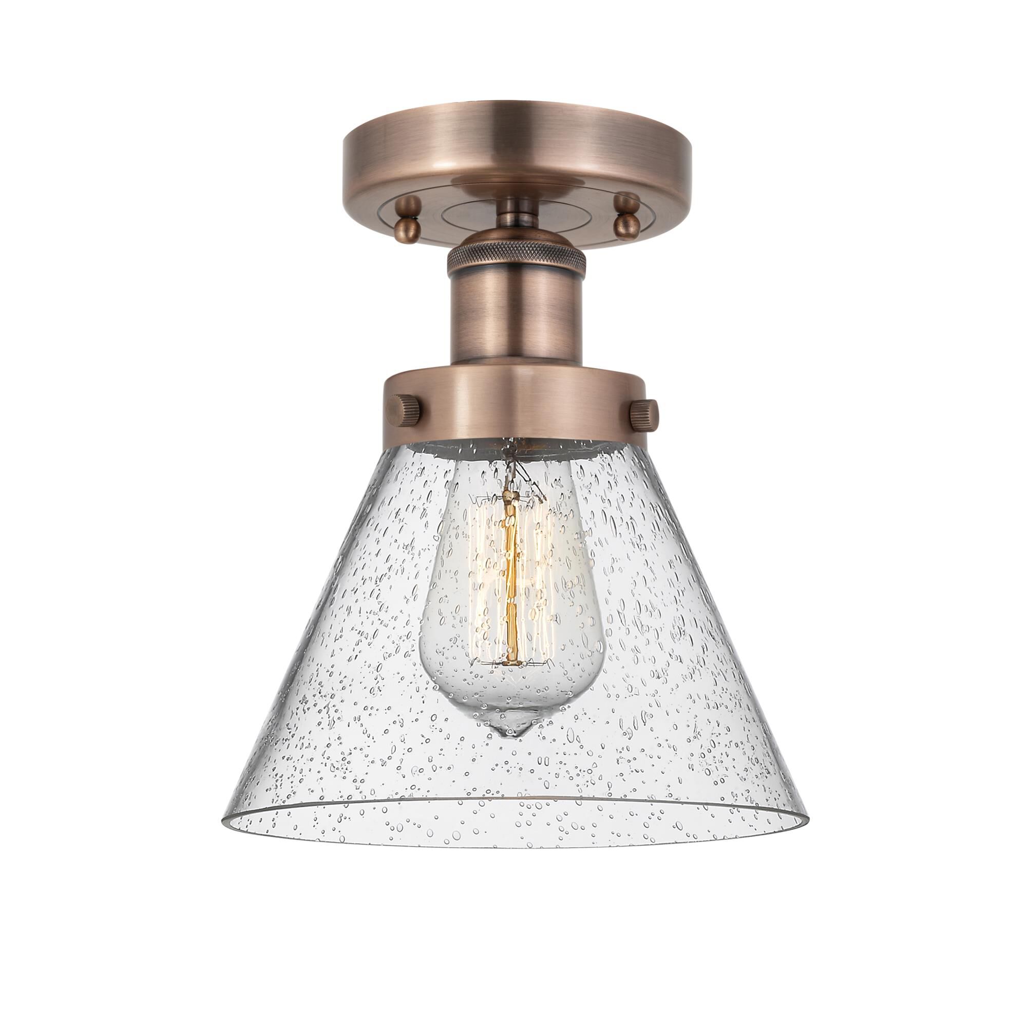 Bruno Marashlian Cone 7 Inch 1 Light Semi Flush Mount by Innovations Lighting