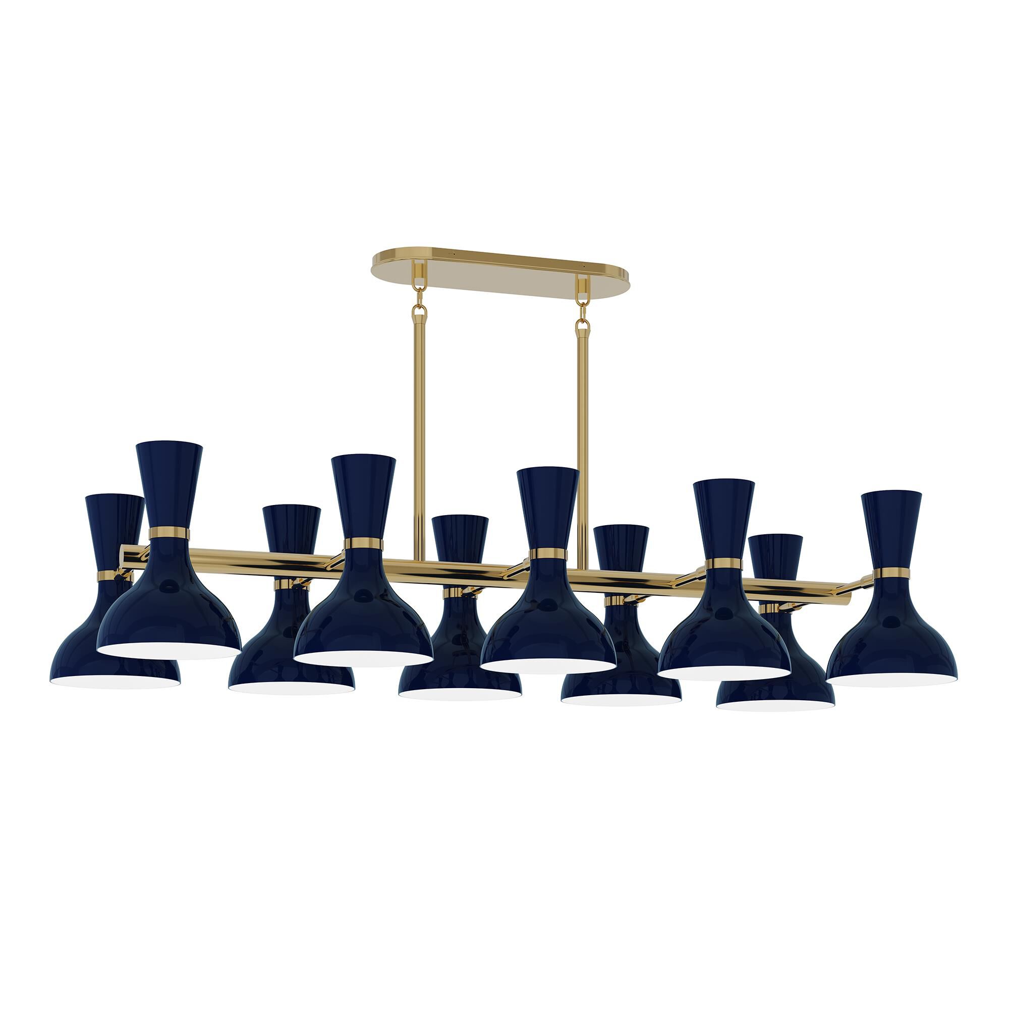 Shown in Gold finish and Midnight Blue shade