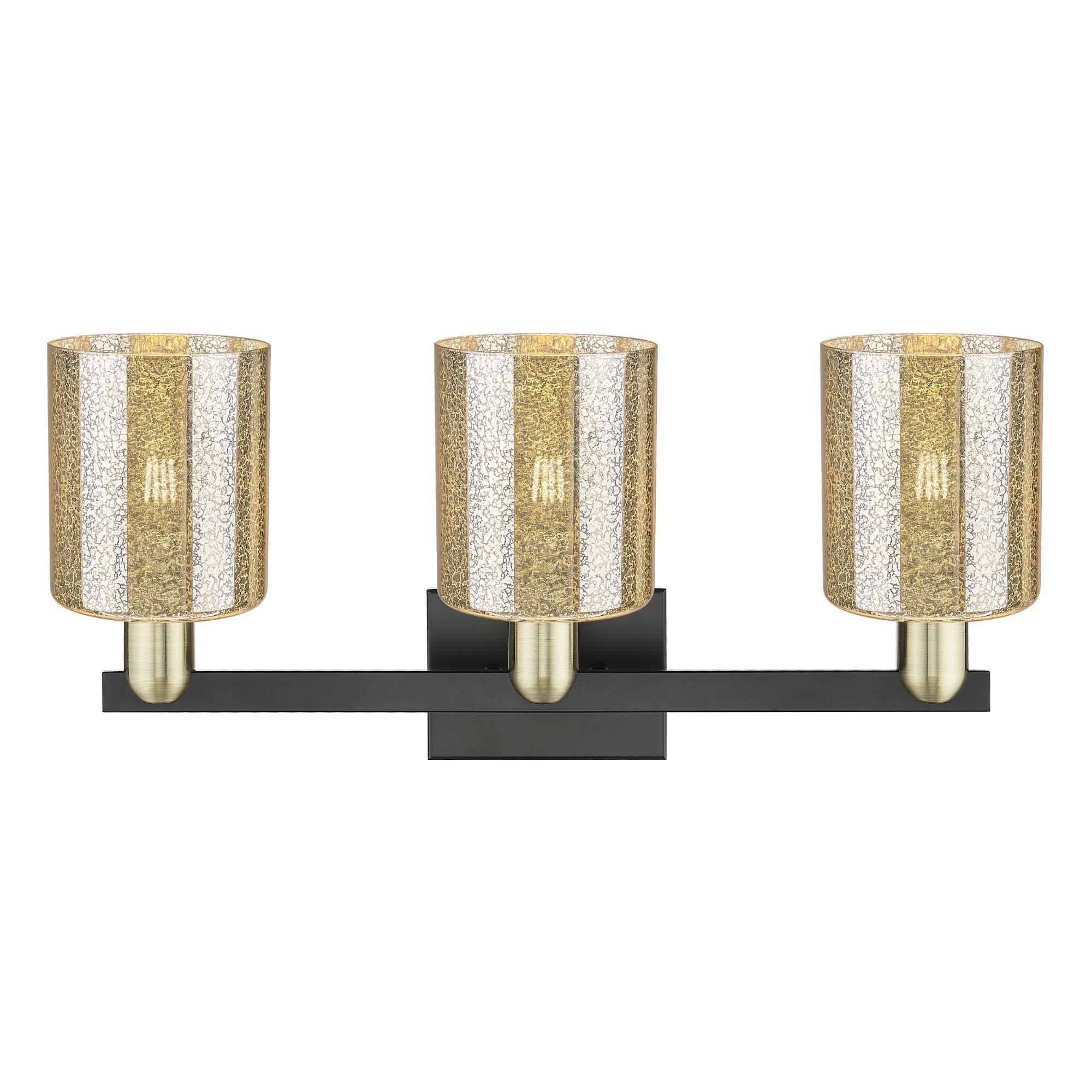 Shown in Black Antique Brass finish and Mercury glass