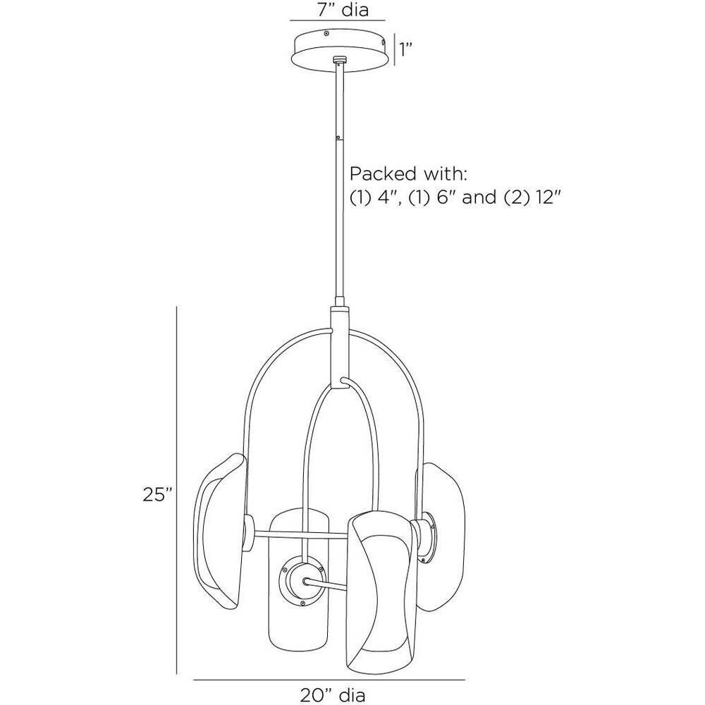 Roll 20 Inch Mini Chandelier by Arteriors Home