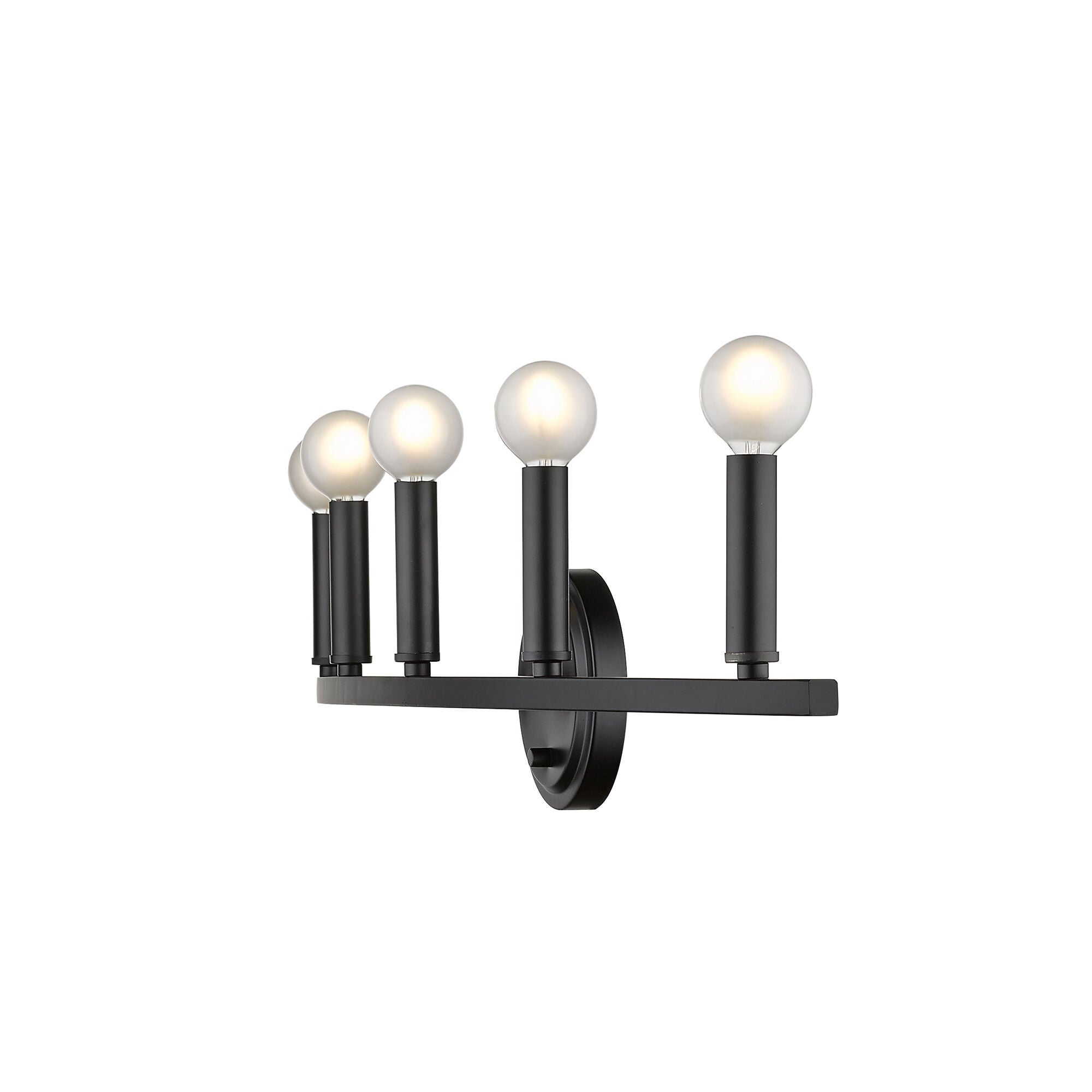 Shown in Matte Black finish and -- glass and -- shade