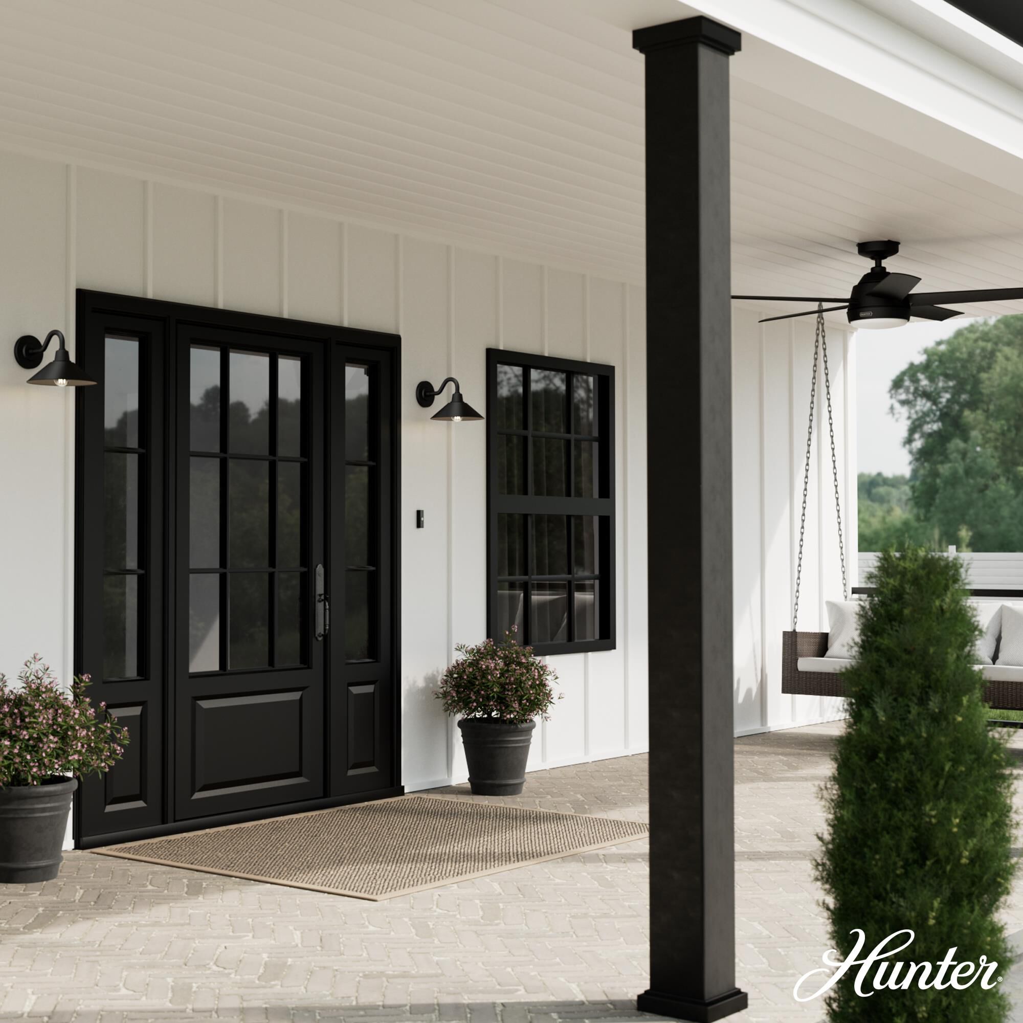 Skyflow 13 Inch Outdoor Wall Light by Hunter Fan