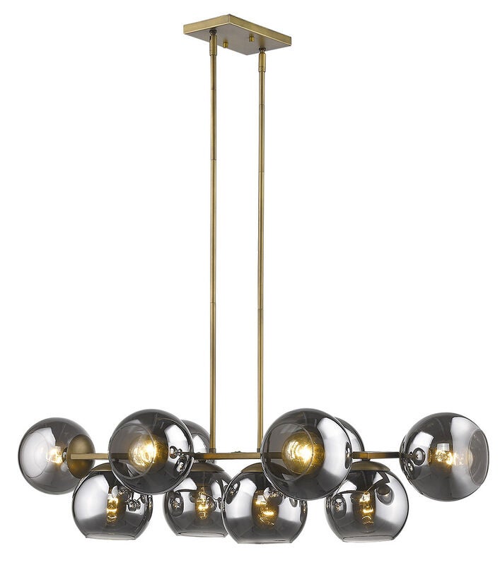 Lunette 43 Inch 10 Light Linear Suspension Light by Trend Lighting