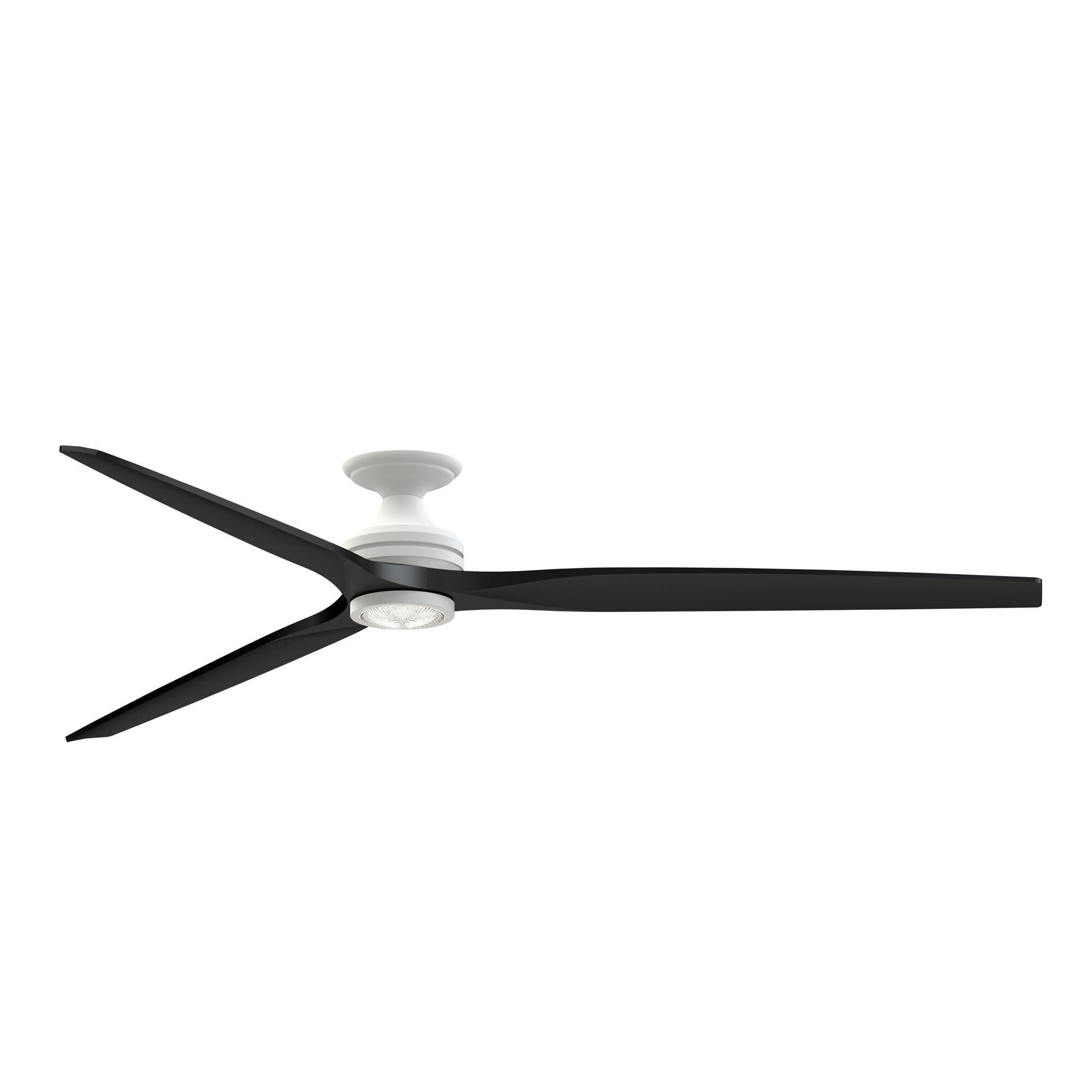 Spitfire 84 Inch Flush Mount Fan with Light Kit,