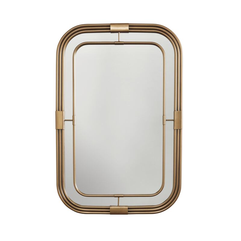 Decorative Rectangle Wall Mirror in Aged Brass Decorative Mirrors by Capital Lighting Fixture Company