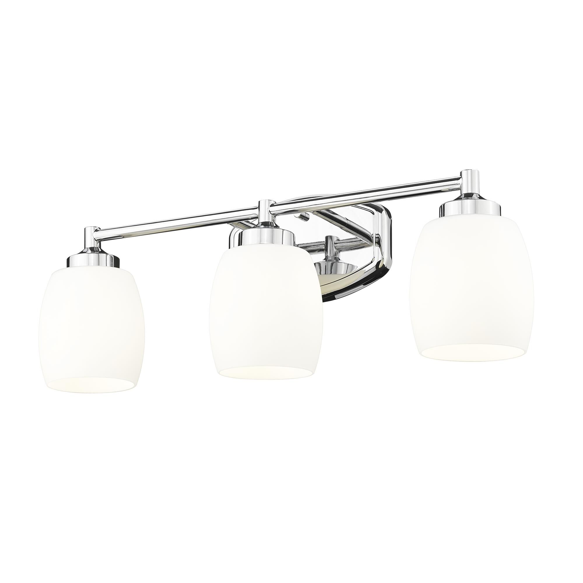 Shown in Chrome finish and Matte Opal glass and Matte Opal shade