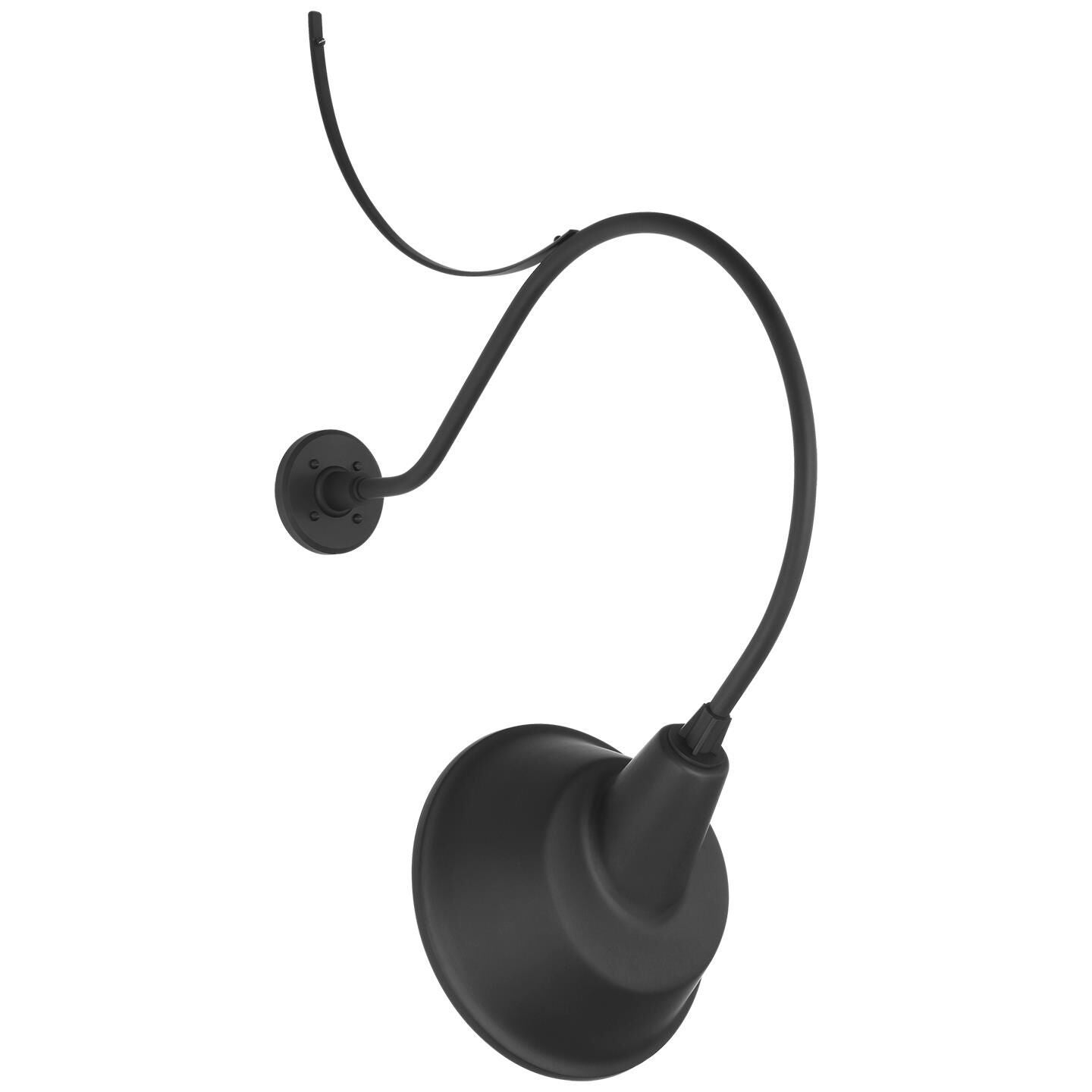 Shown in Matte Black finish and Black shade