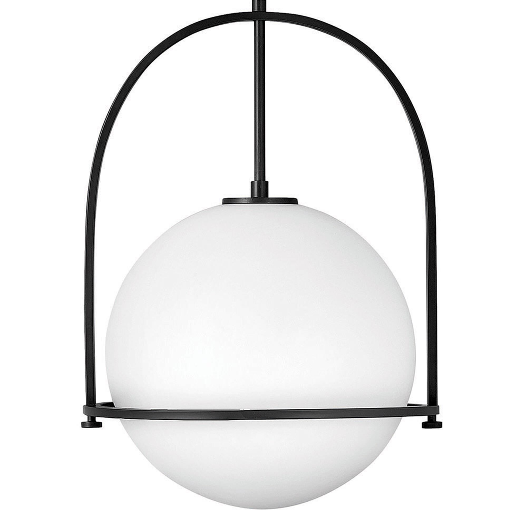 Shown in Black finish and Etched Opal glass