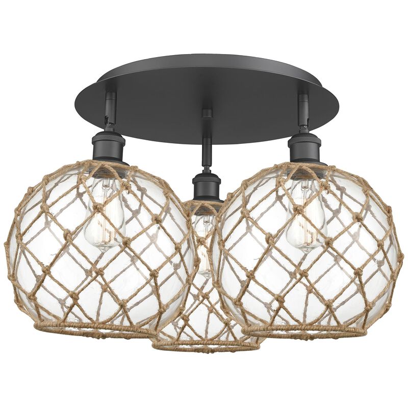 Bruno Marashlian Farmhouse Rope 22 Inch Flush Mount by Innovations Lighting