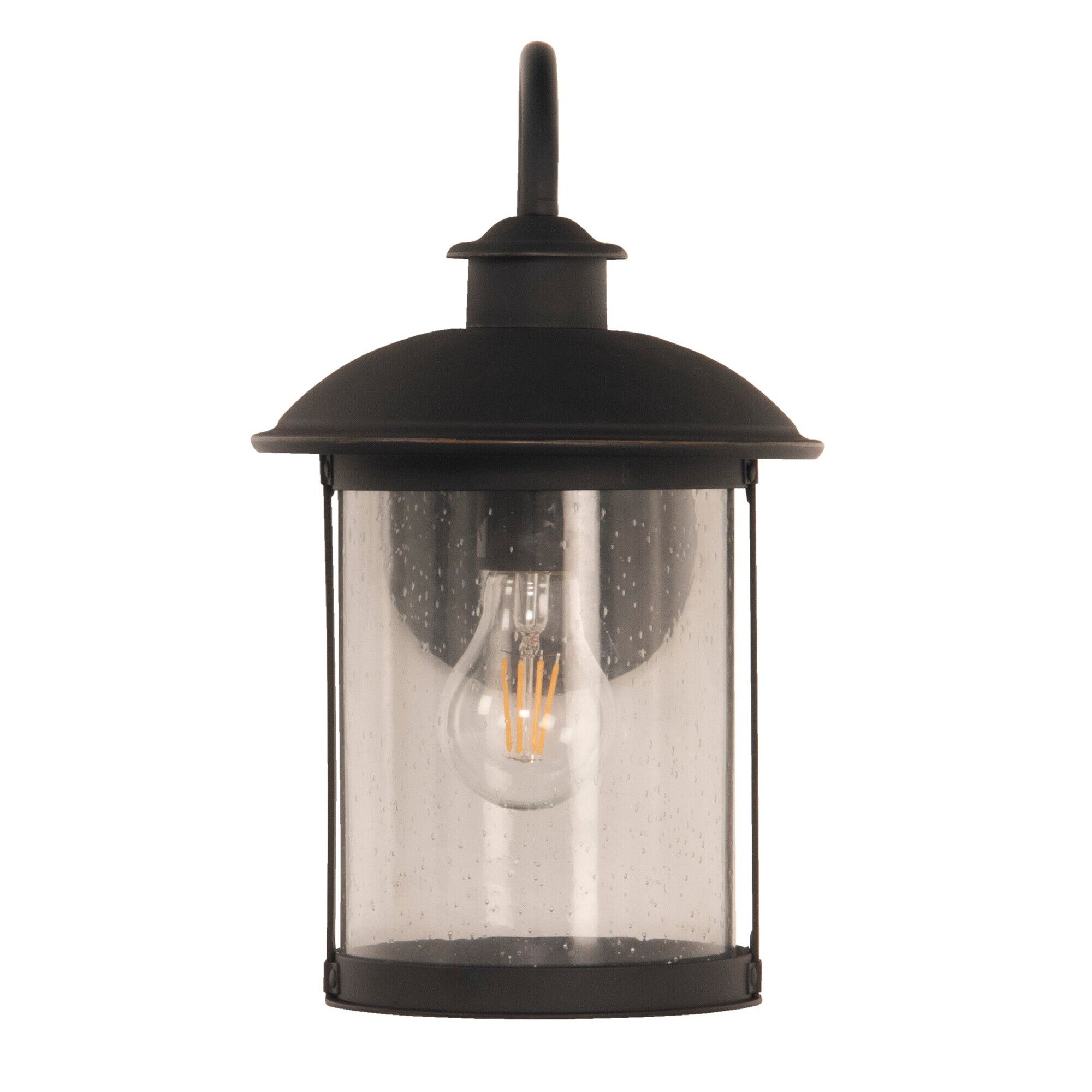 Shown in Dark Bronze Gilded finish and Cylinder glass and Cylinder shade