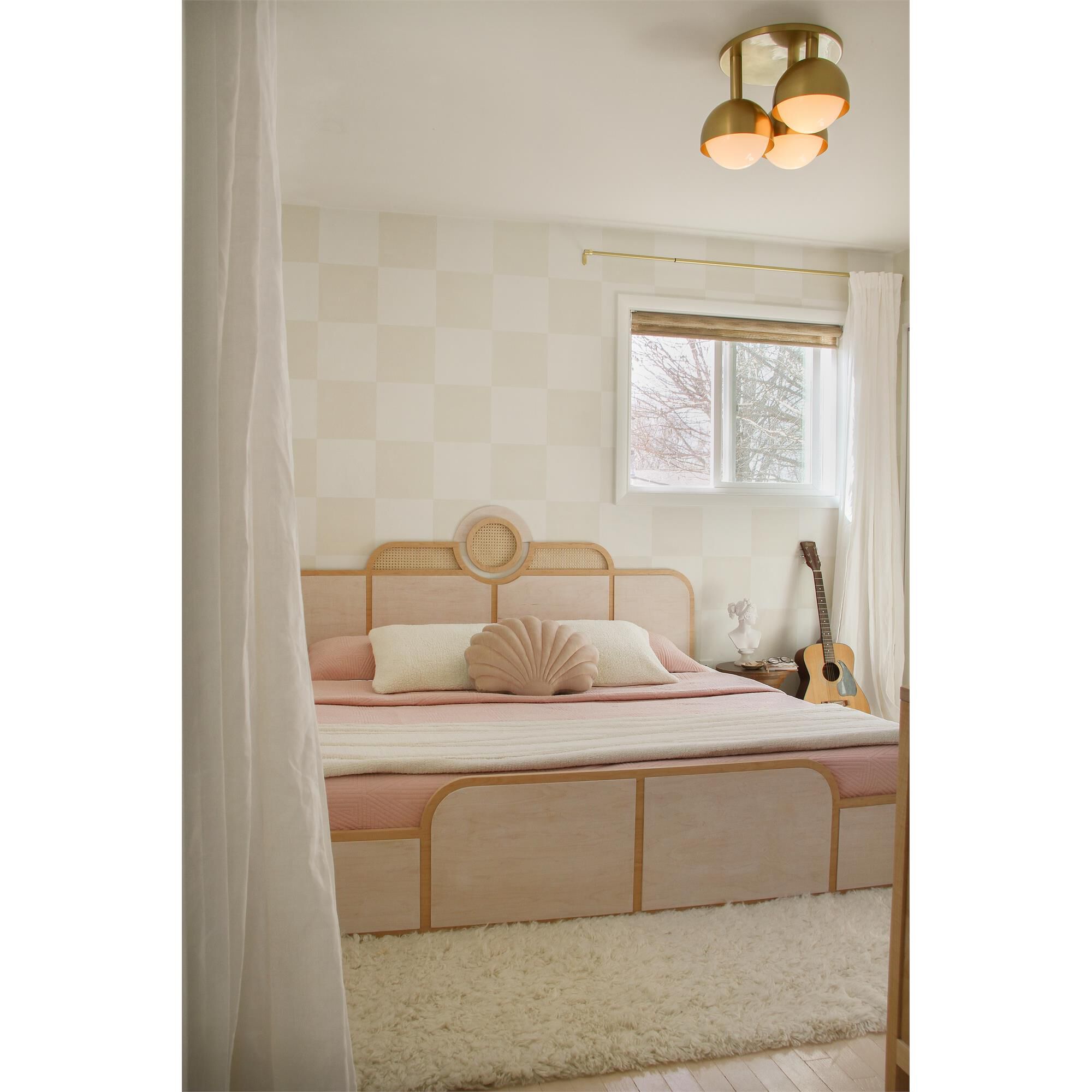 Foster 19 Inch 3 Light Semi Flush Mount,