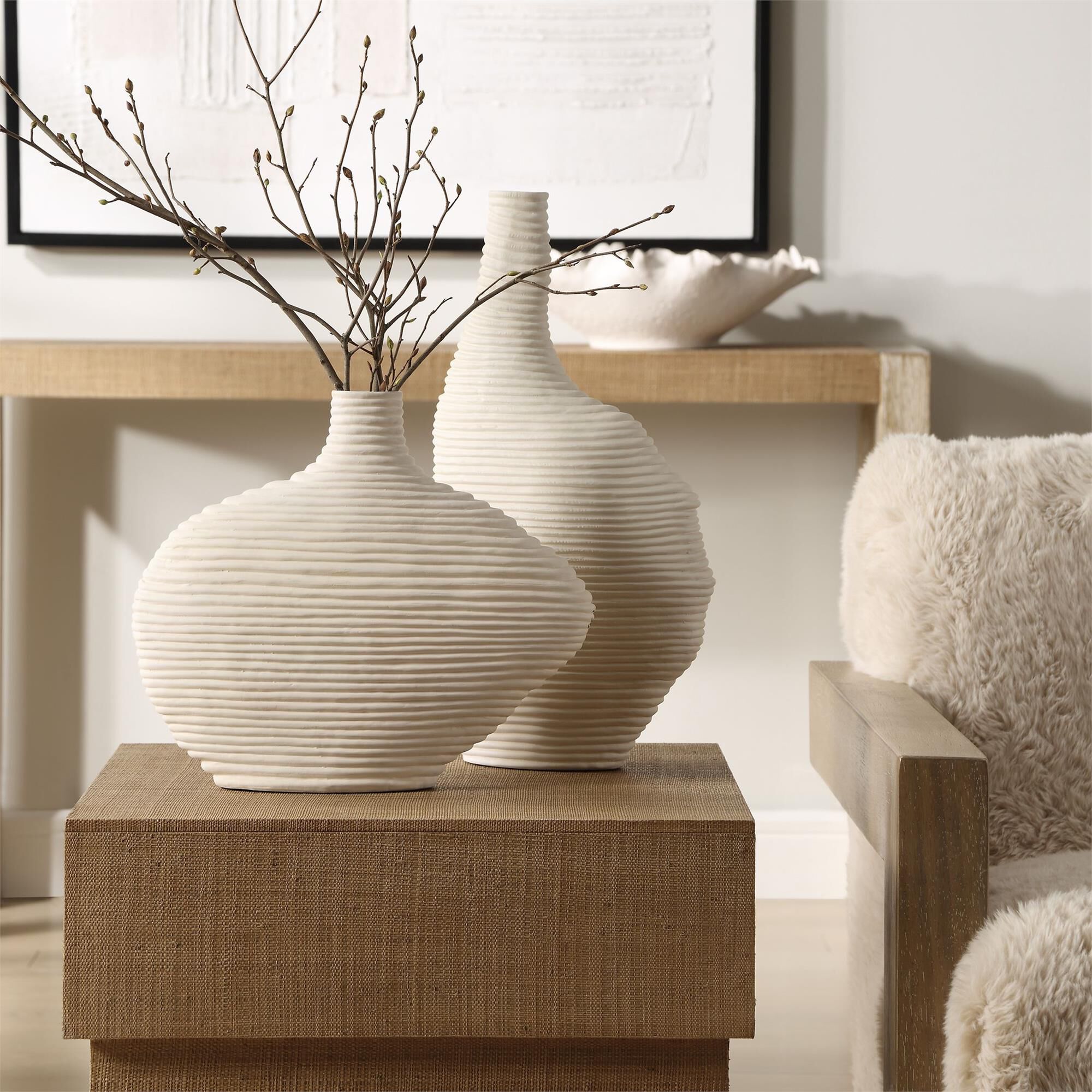 Grace Feyock Duostacked 18 Inch Vase-Urn by Uttermost