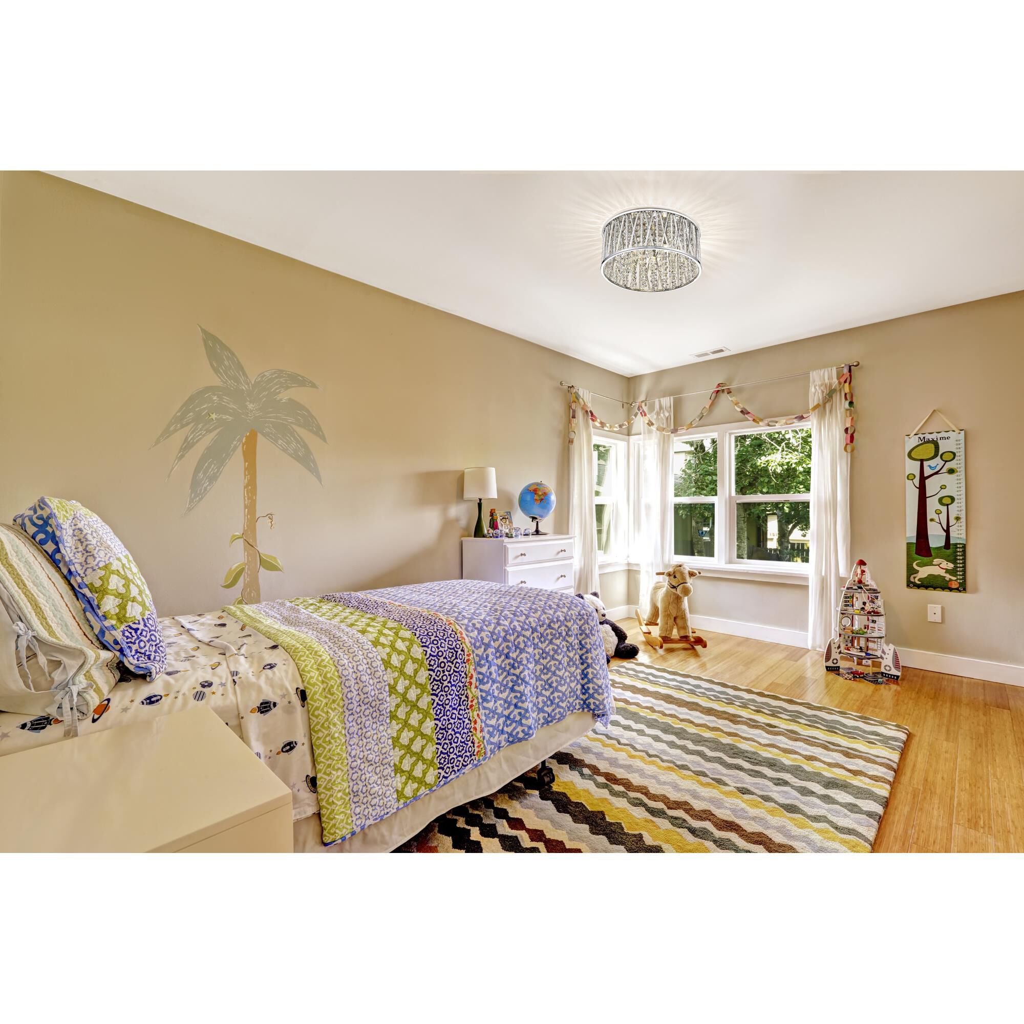 Shown in Chrome finish and Aluminum glass and Aluminum shade