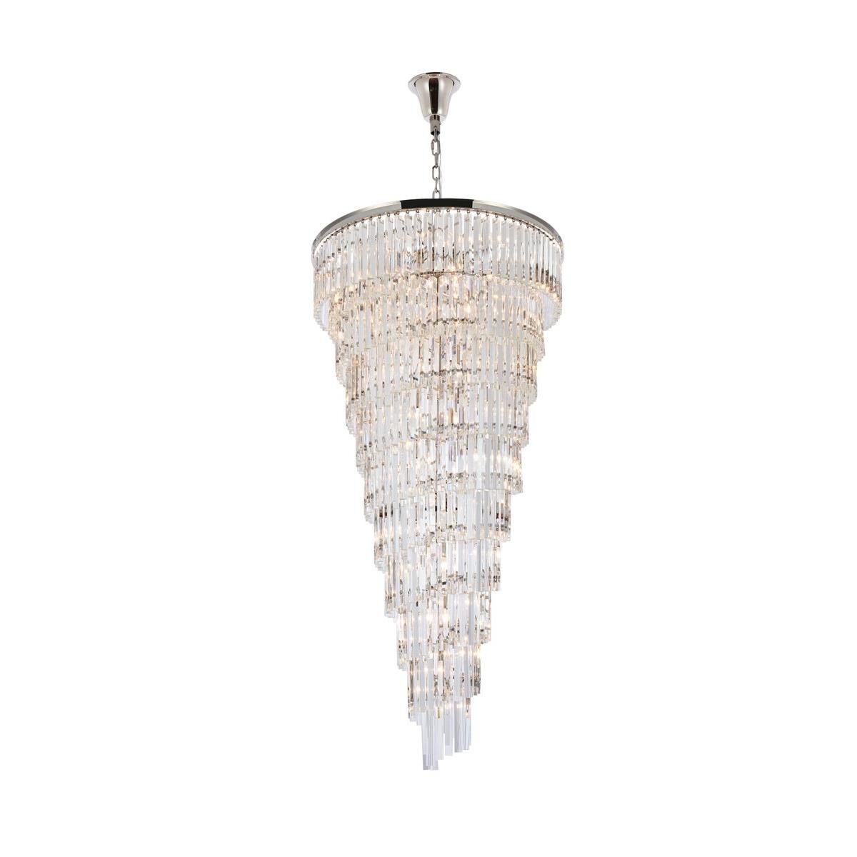 Shown in Polished Nickel finish and Clear Royal Cut crystal