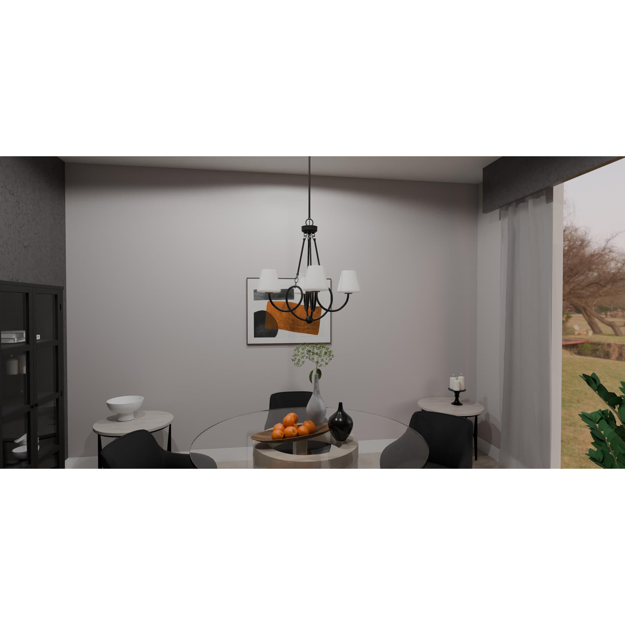 Atkins 27 Inch 4 Light Chandelier by Quoizel