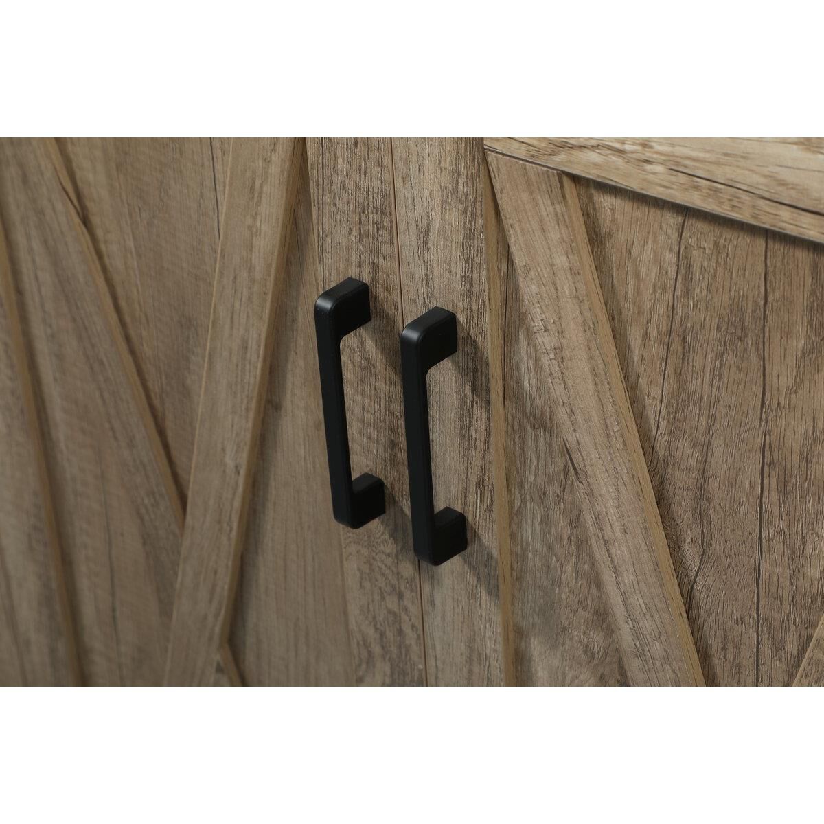 Shown in Natural Oak finish and With Backsplash accent