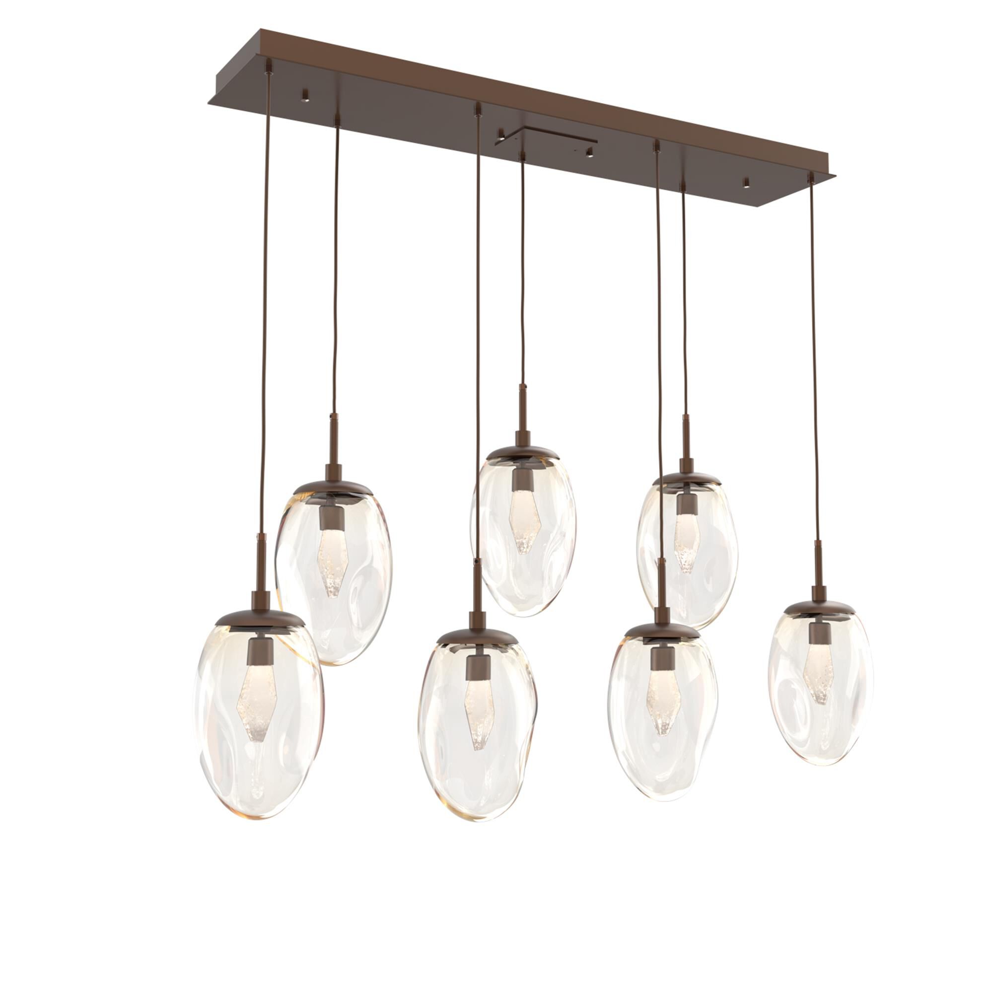 Shown in Burnished Bronze finish and Geo Inner And Amber Outer glass